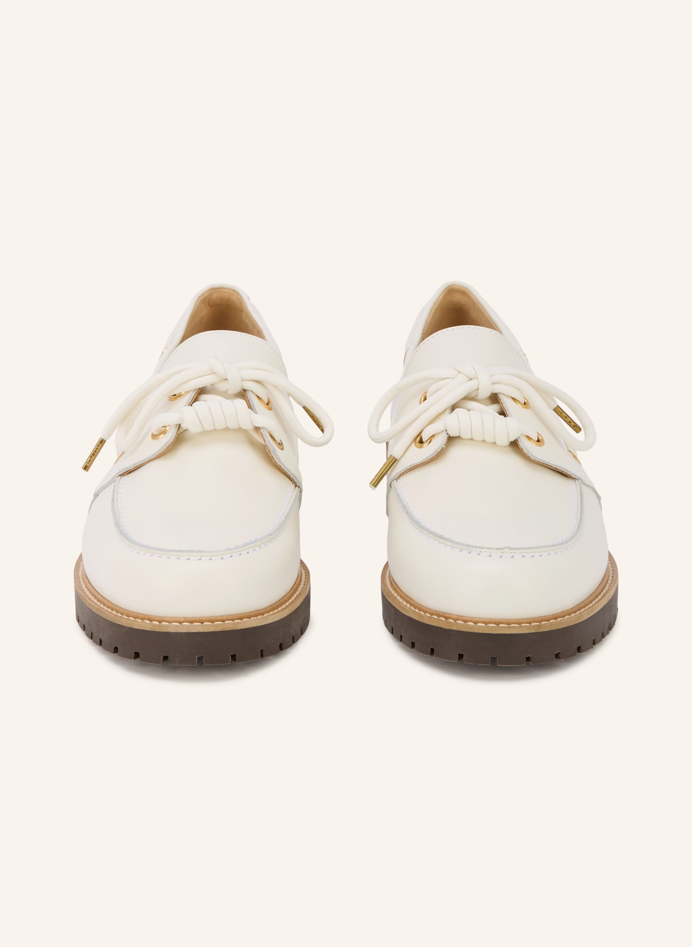 CLAUDIE PIERLOT Bootsschuhe: ECRU / GOLD