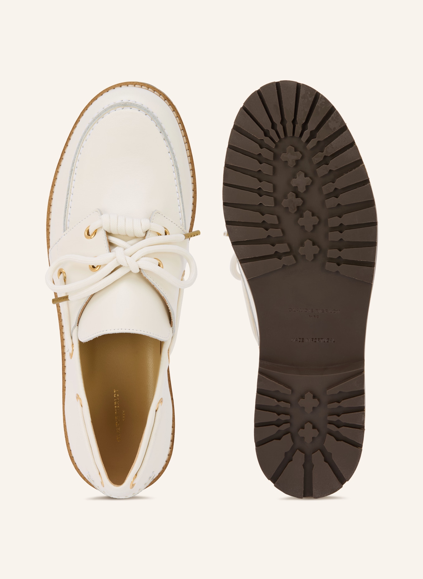 CLAUDIE PIERLOT Bootsschuhe: ECRU / GOLD