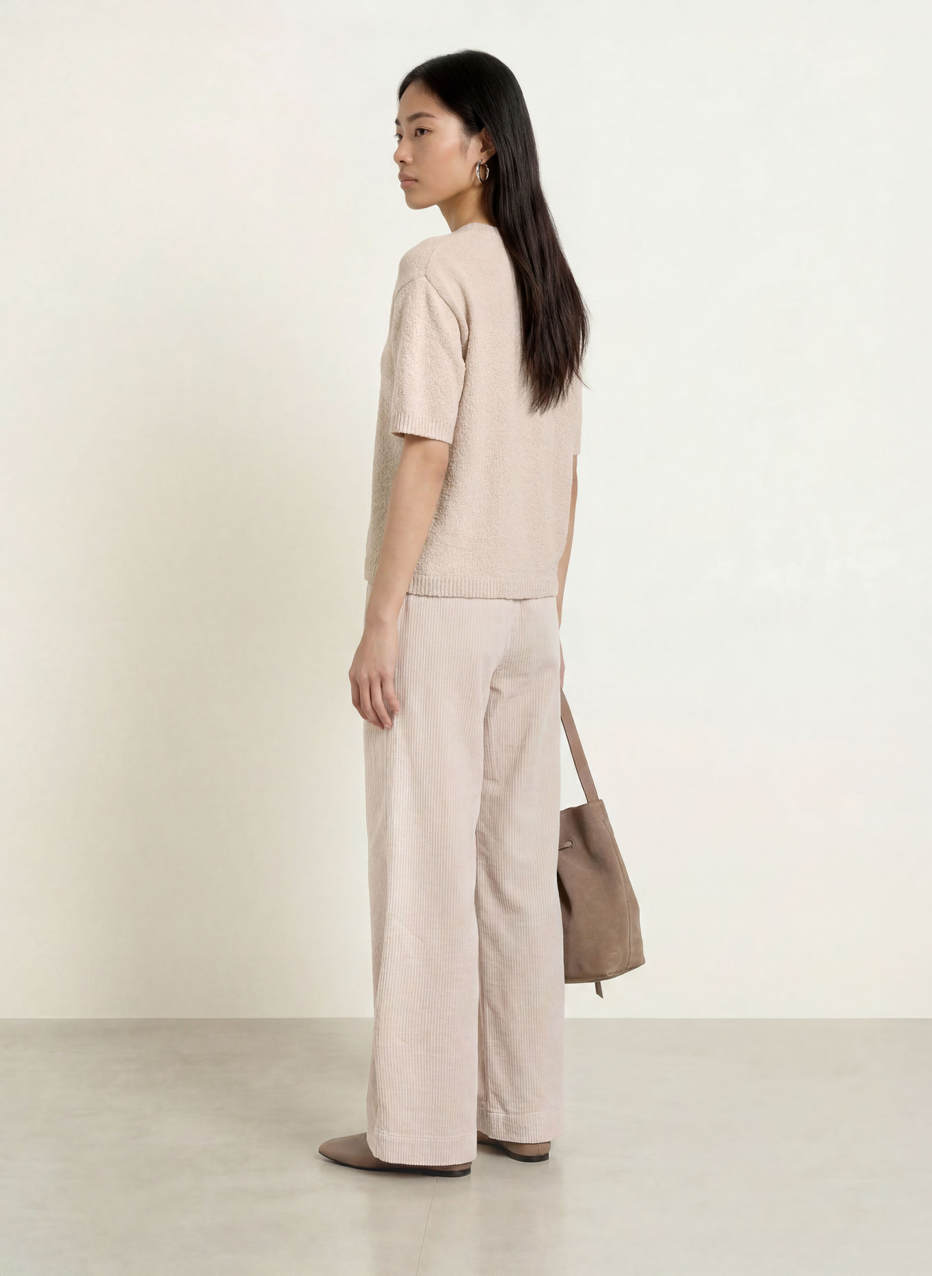 Marc O'Polo Strikbluse: BEIGE