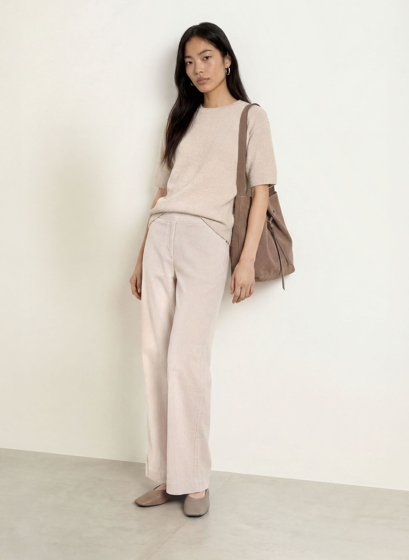 Marc O'Polo Strikbluse: BEIGE