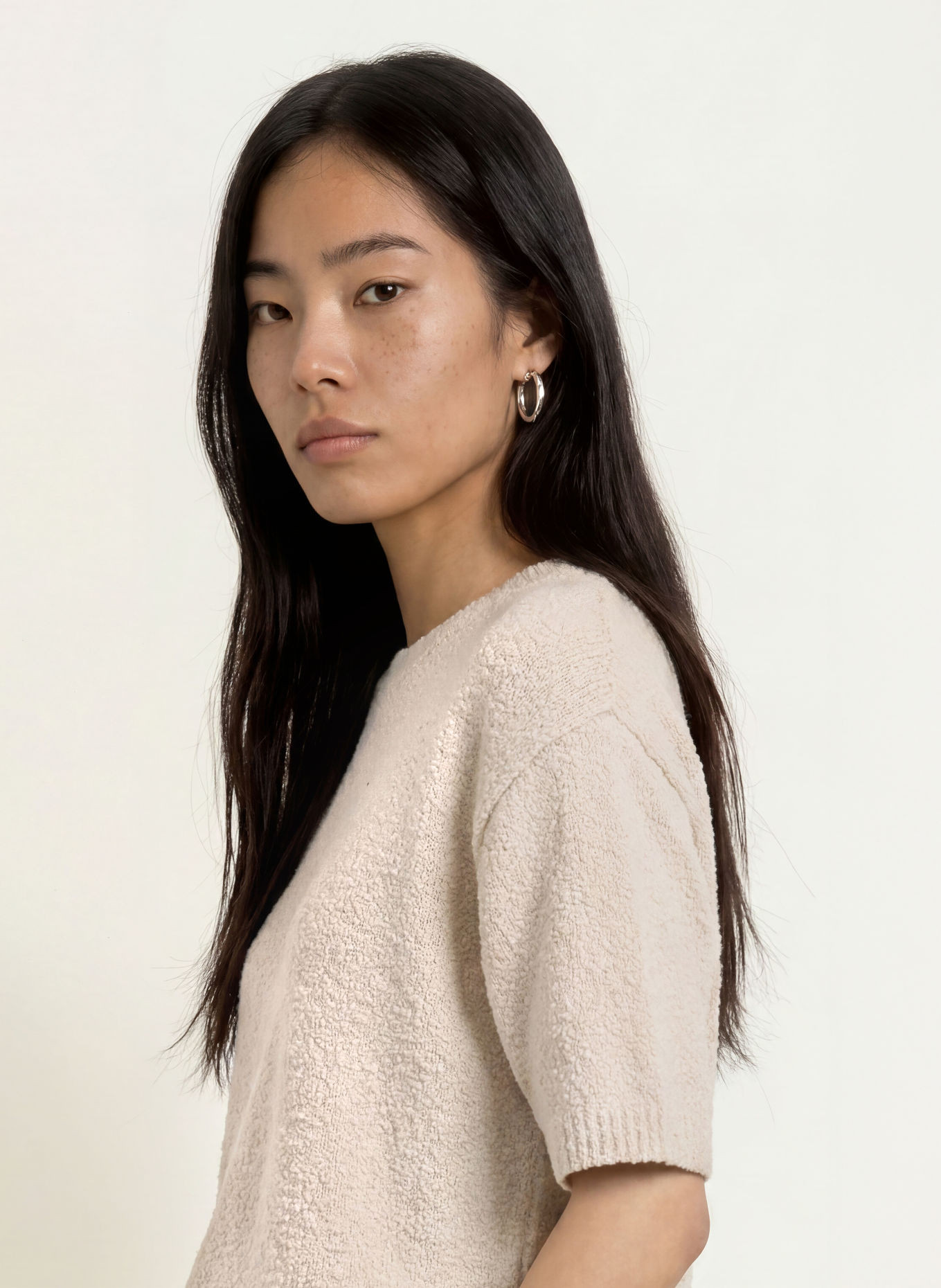Marc O'Polo Strikbluse: BEIGE