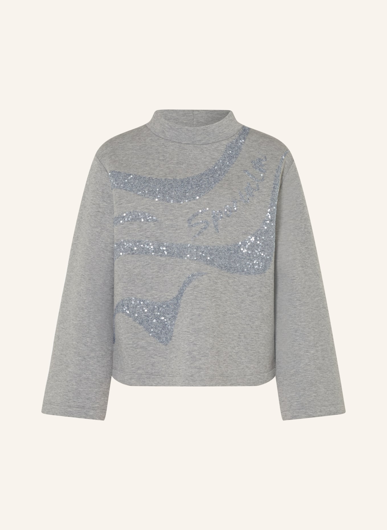 SPORTALM Sequin Sweatshirt: GRAY