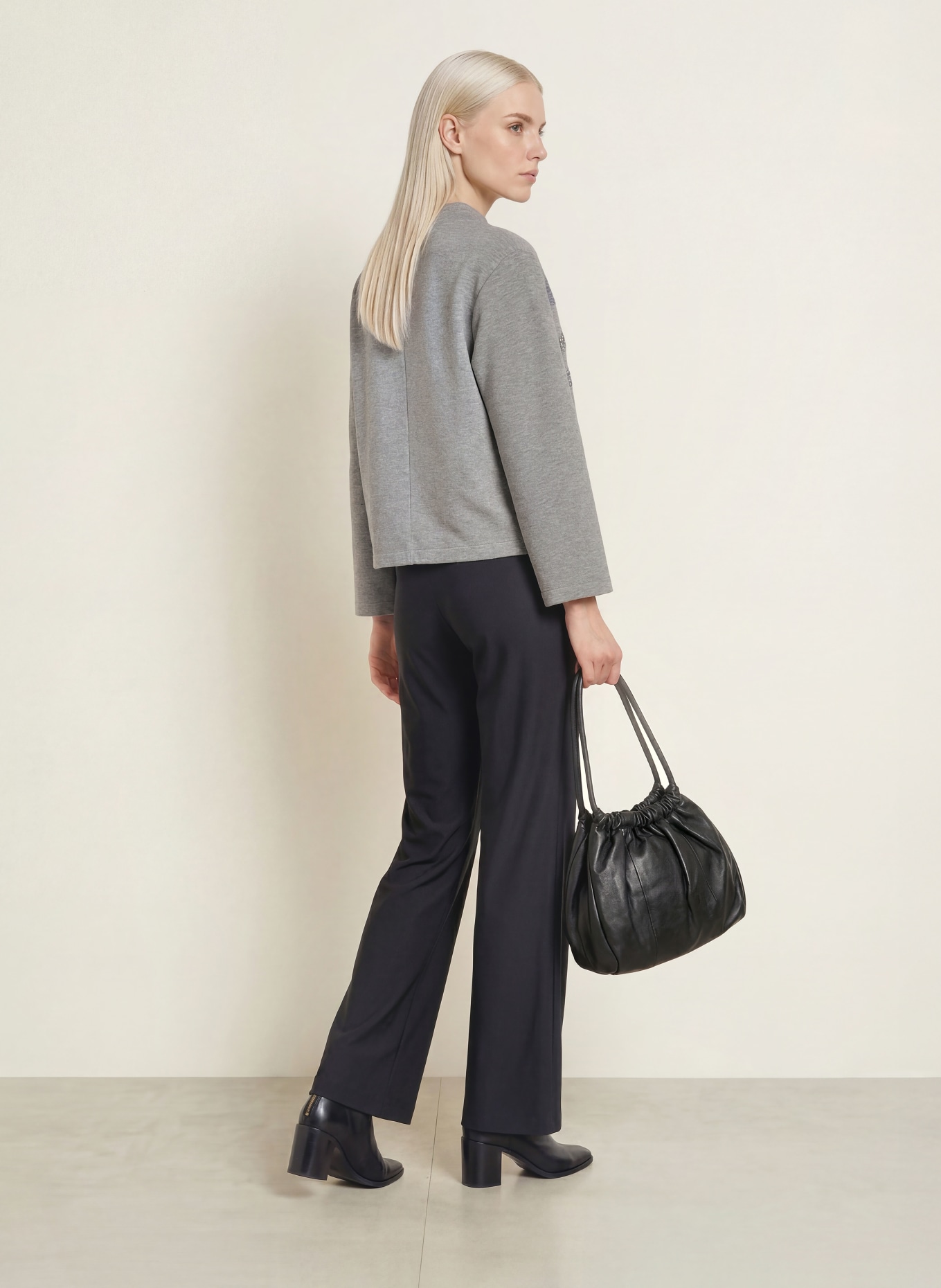 SPORTALM Sequin Sweatshirt: GRAY