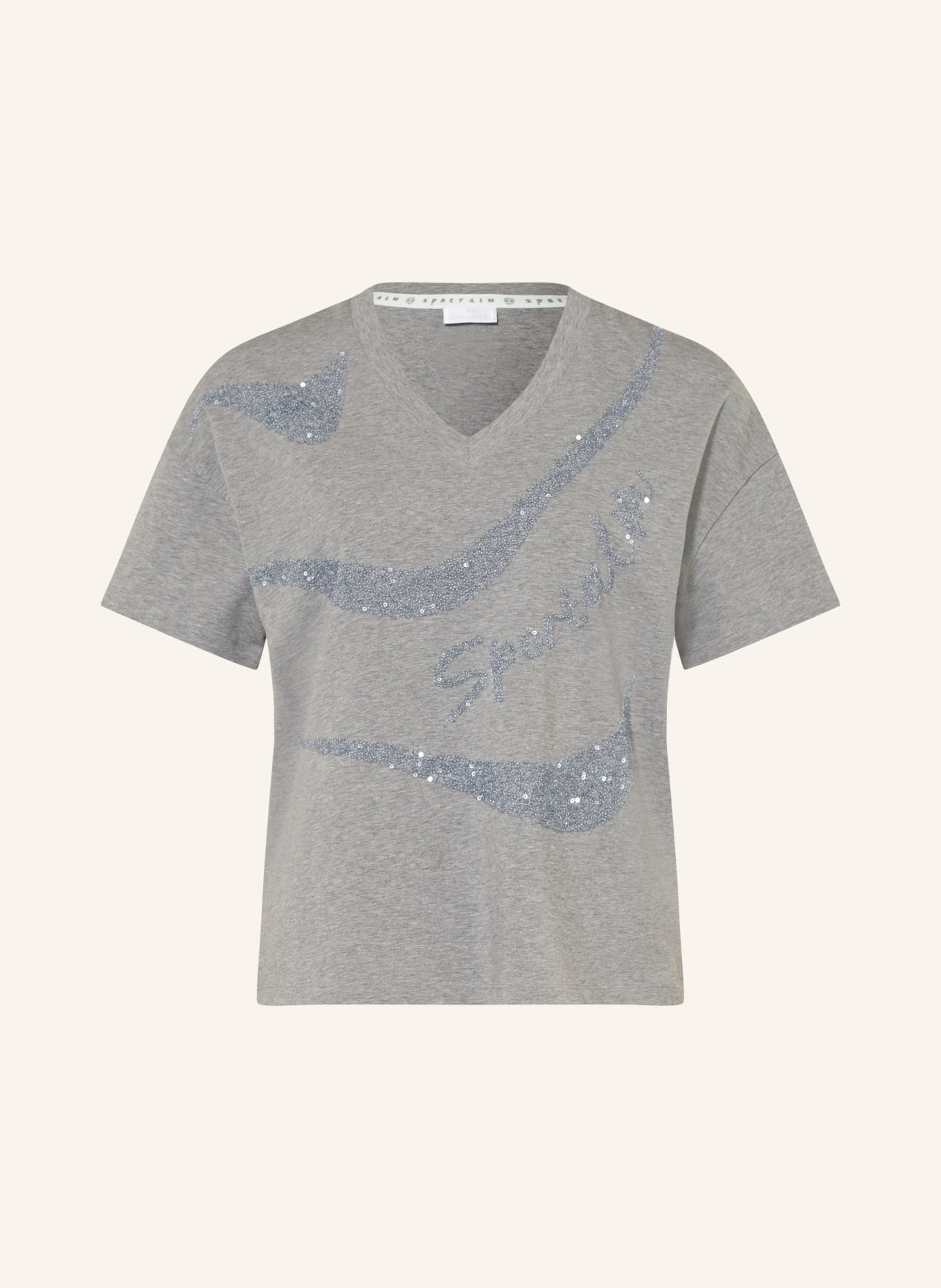 SPORTALM T-Shirt mit Pailletten: GRAU
