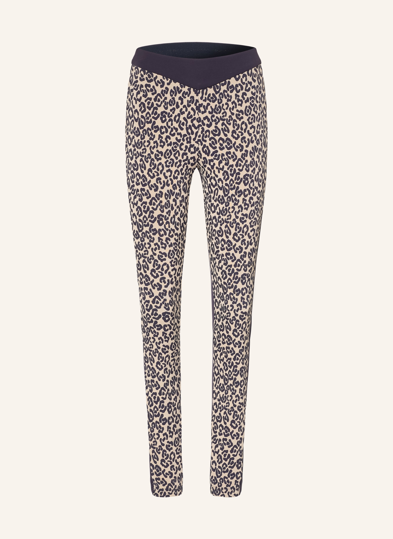SPORTALM Leggings im Materialmix: BEIGE / SCHWARZ