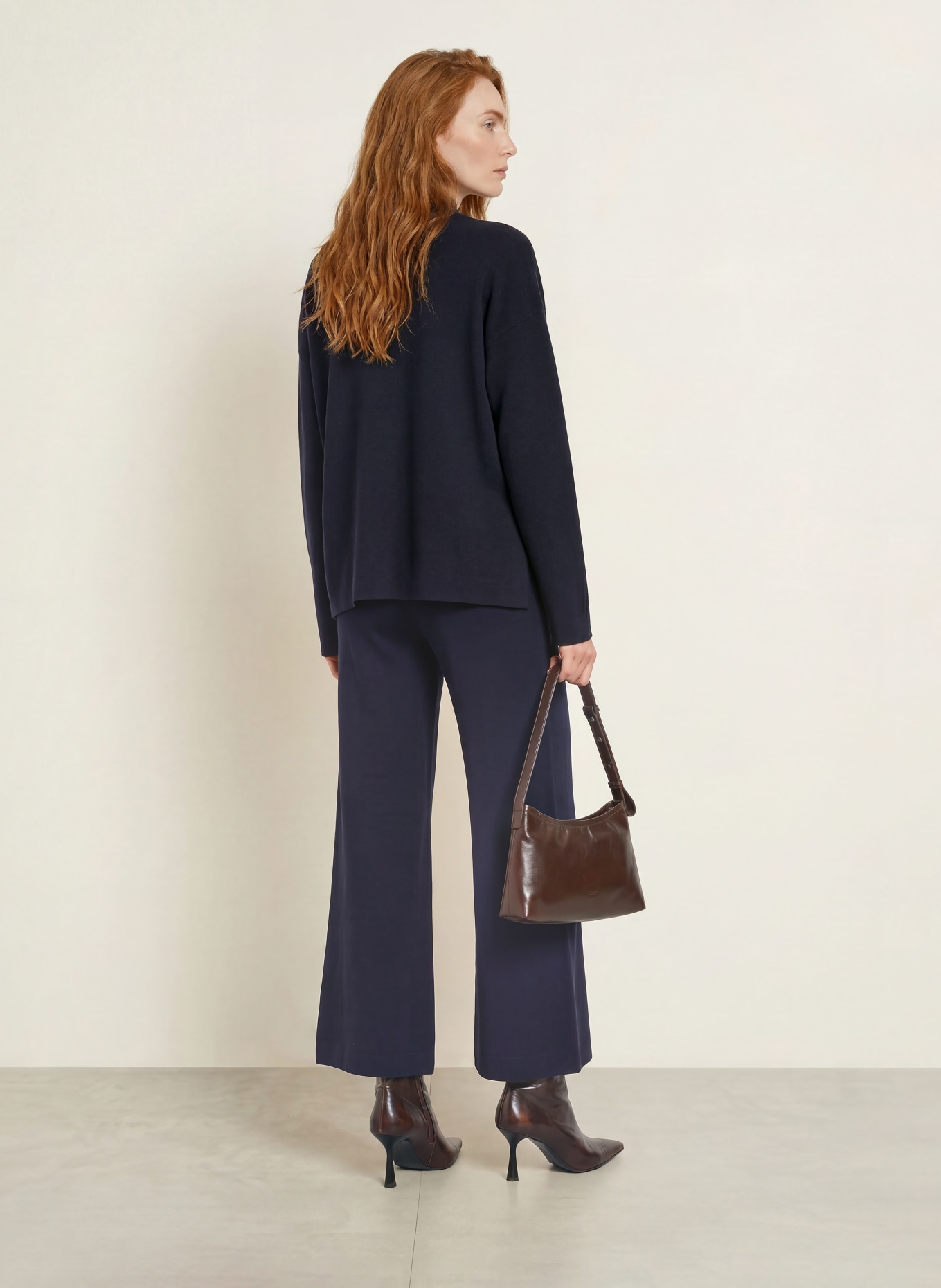 SPORTALM Gebreide broek: DONKERBLAUW