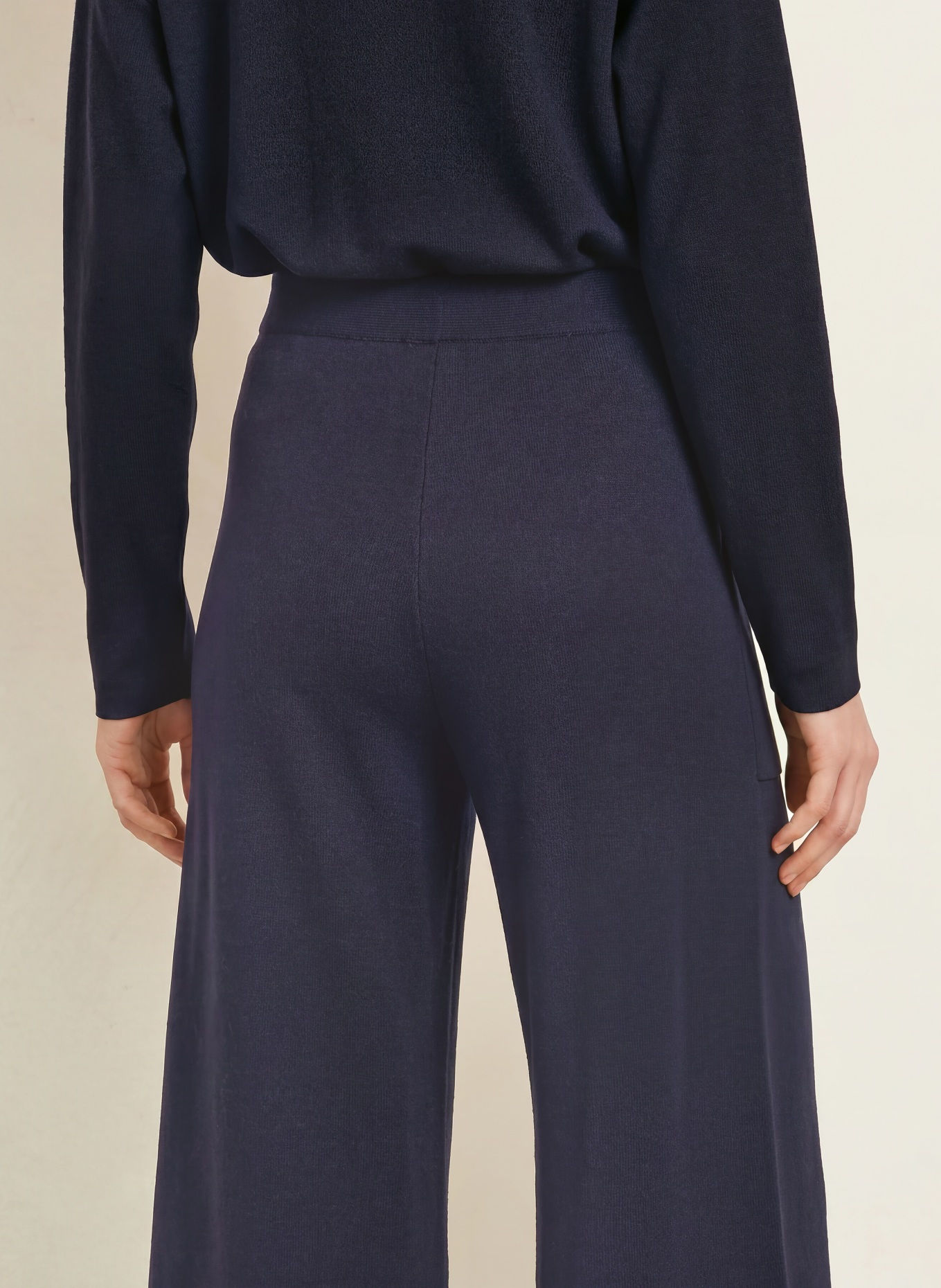 SPORTALM Gebreide broek: DONKERBLAUW