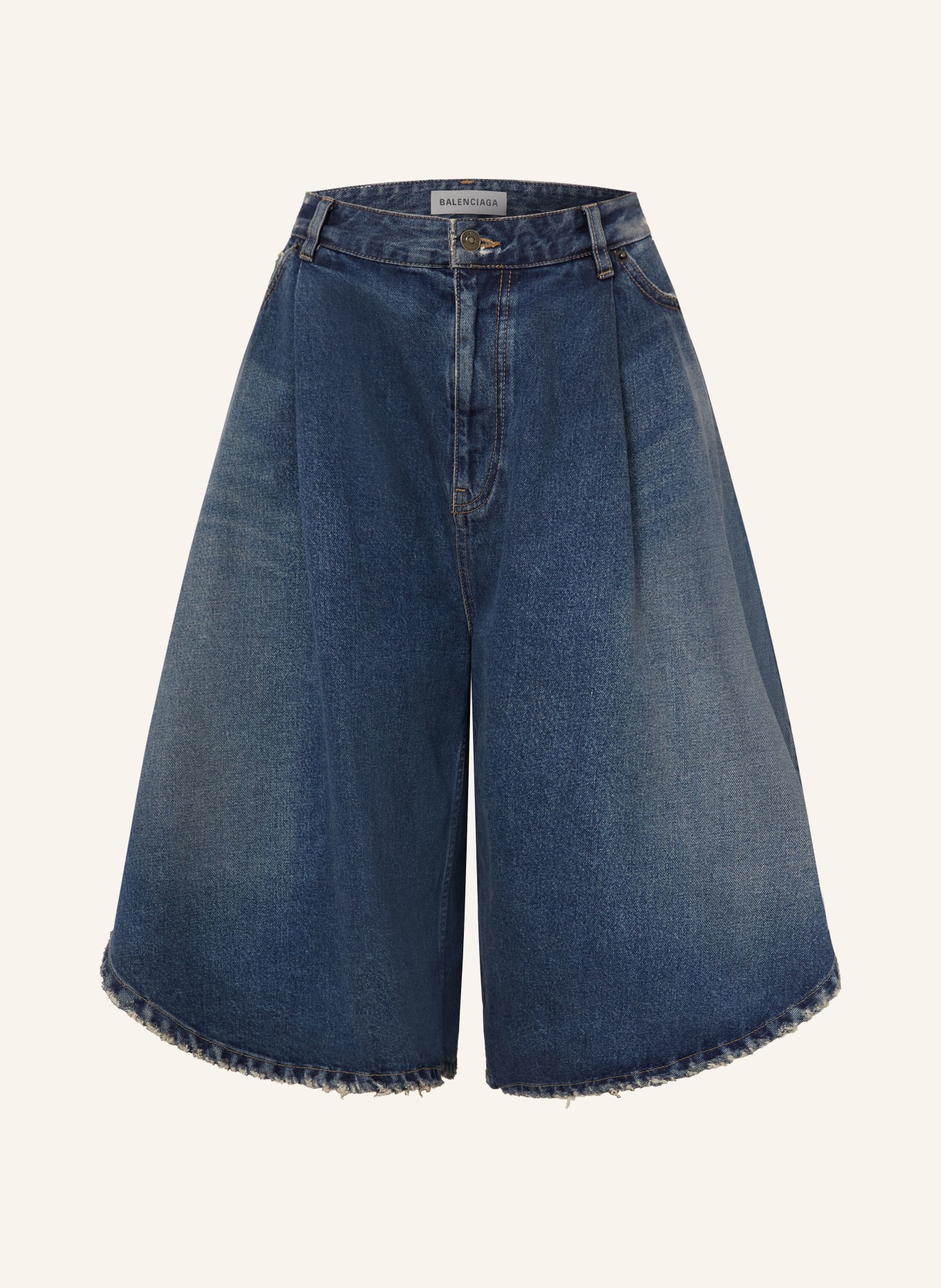 BALENCIAGA TULIPE Bermuda jeans shorts: 4060 DARK OCEAN