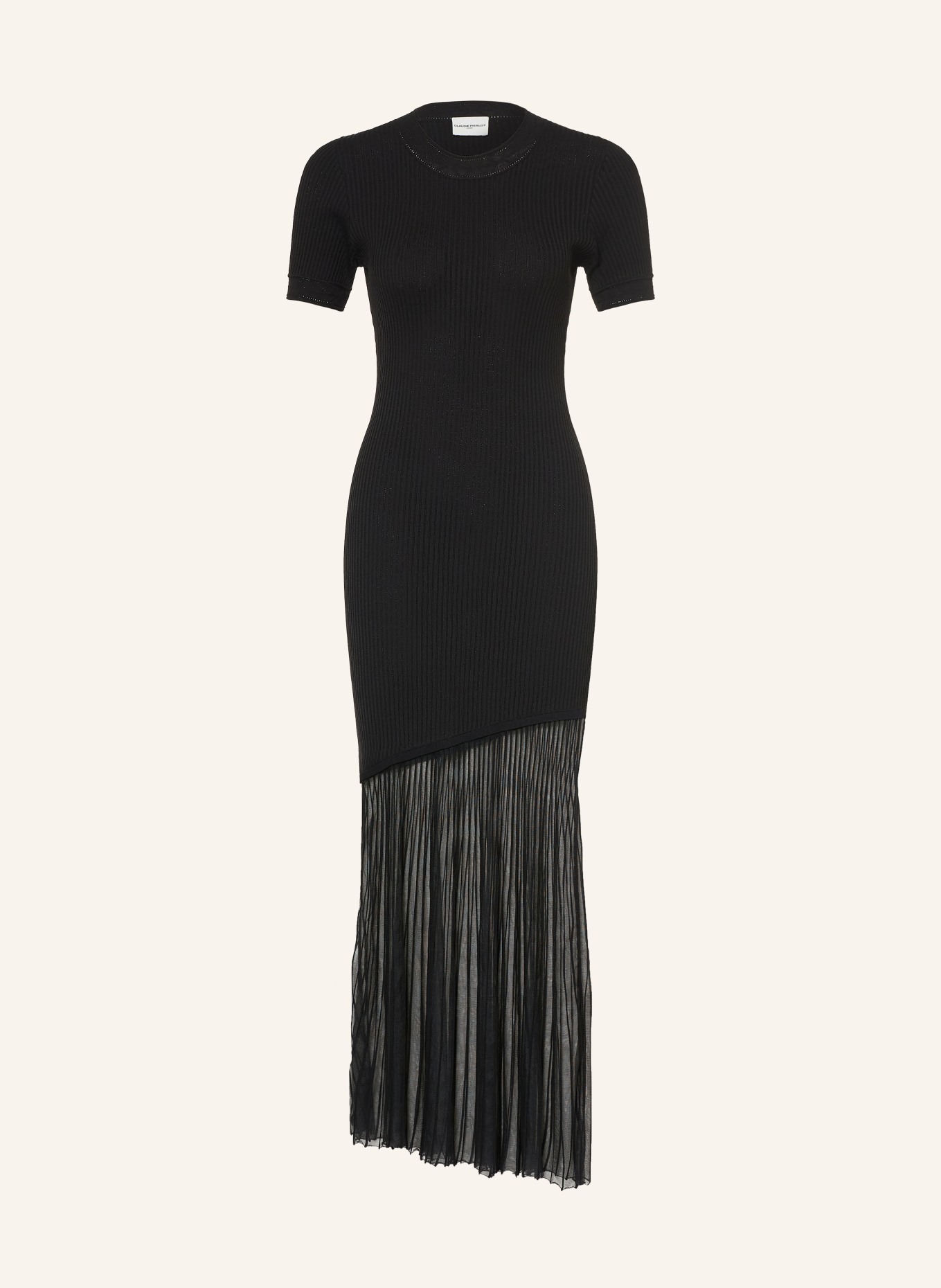CLAUDIE PIERLOT Kleid im Materialmix: SCHWARZ