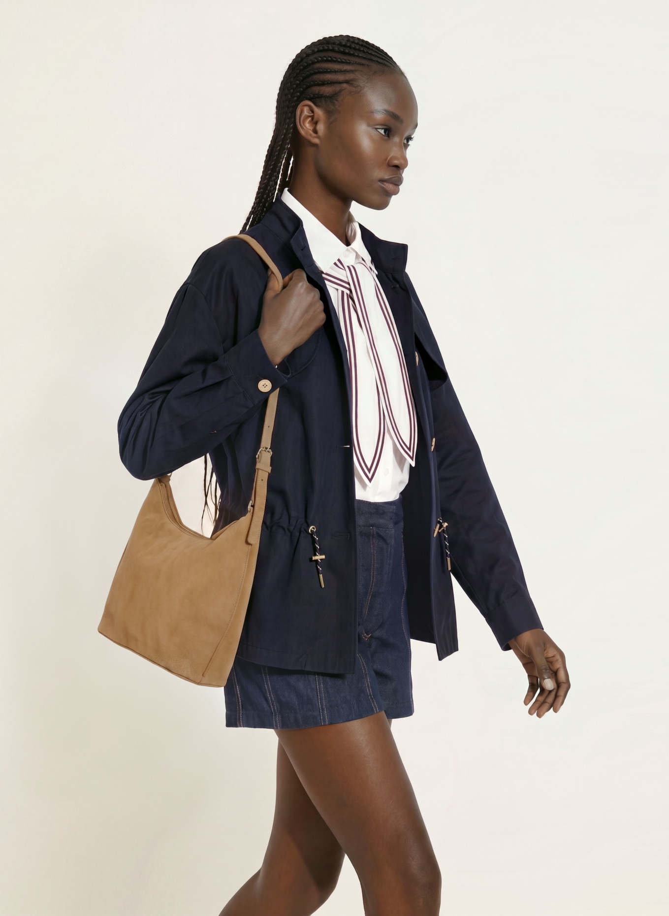 CLAUDIE PIERLOT Schultertasche: BRAUN / GOLD