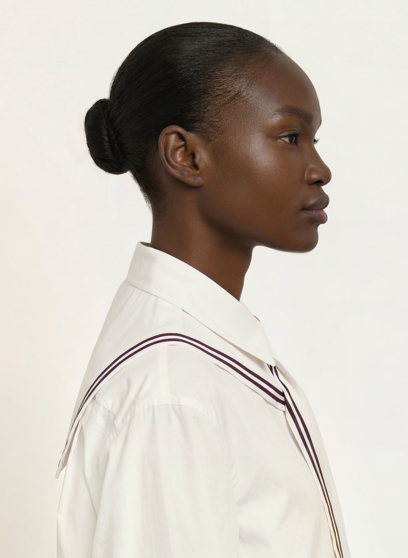 CLAUDIE PIERLOT Hemdbluse mit abnehmbarem Tuch: WEISS