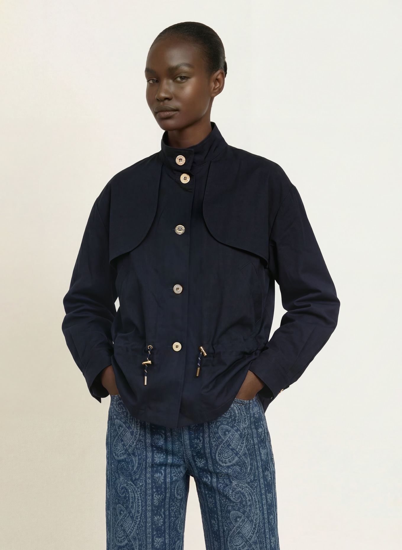 CLAUDIE PIERLOT Trench-Jacke: DUNKELBLAU