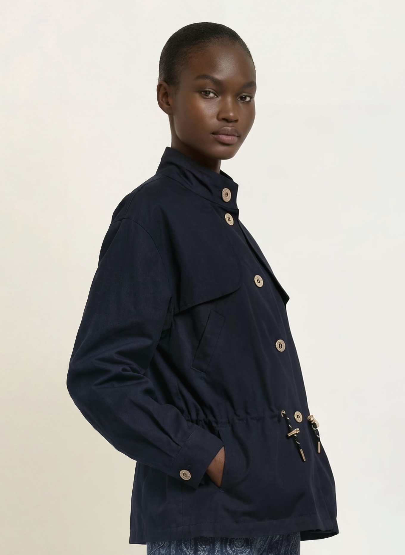 CLAUDIE PIERLOT Trench-Jacke: DUNKELBLAU
