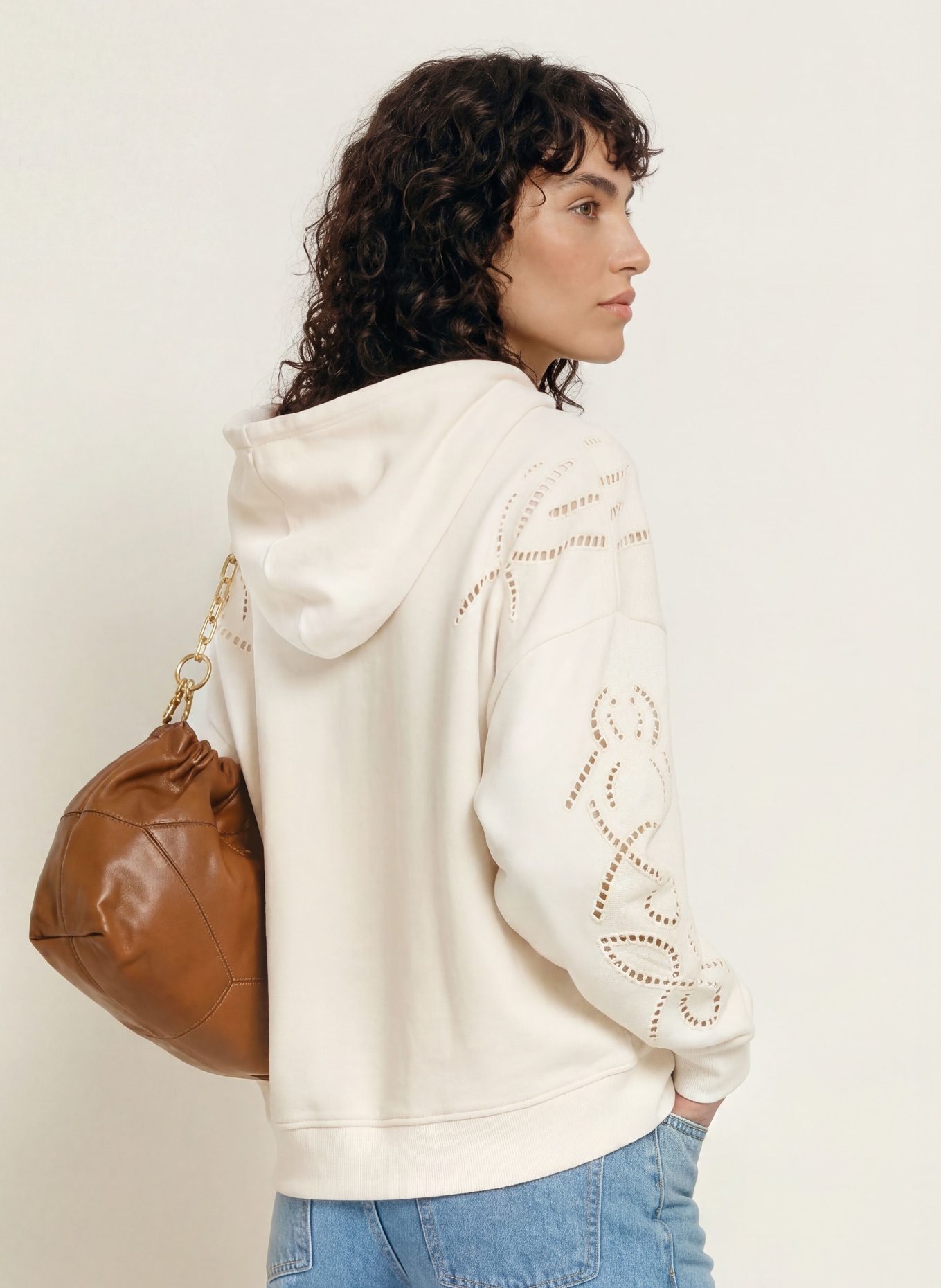 ba&sh Hoodie BENI: ECRU