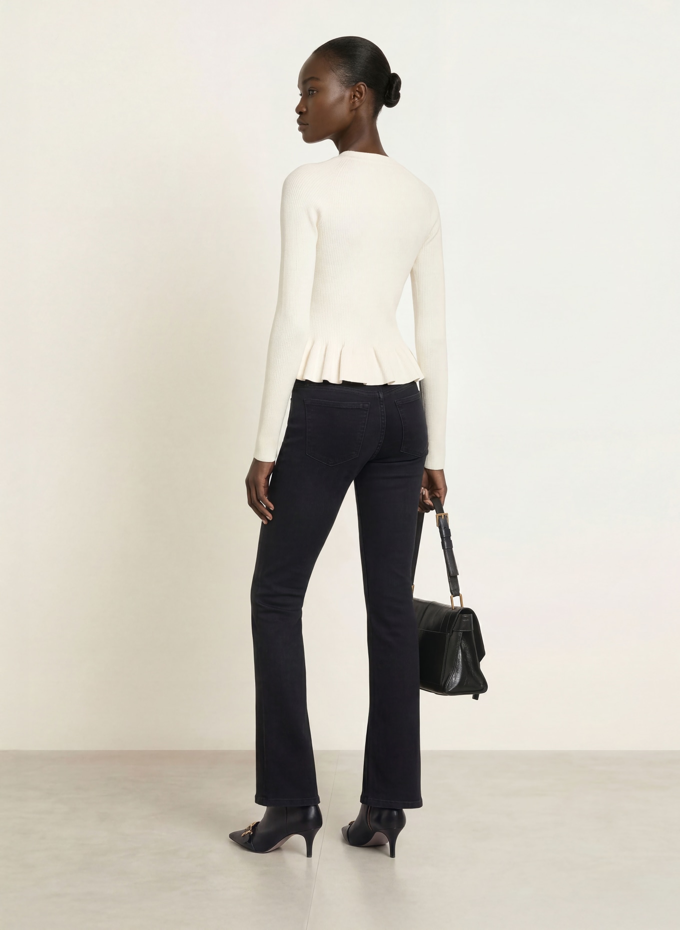 ALLSAINTS Trui JAS met ruches: ECRU