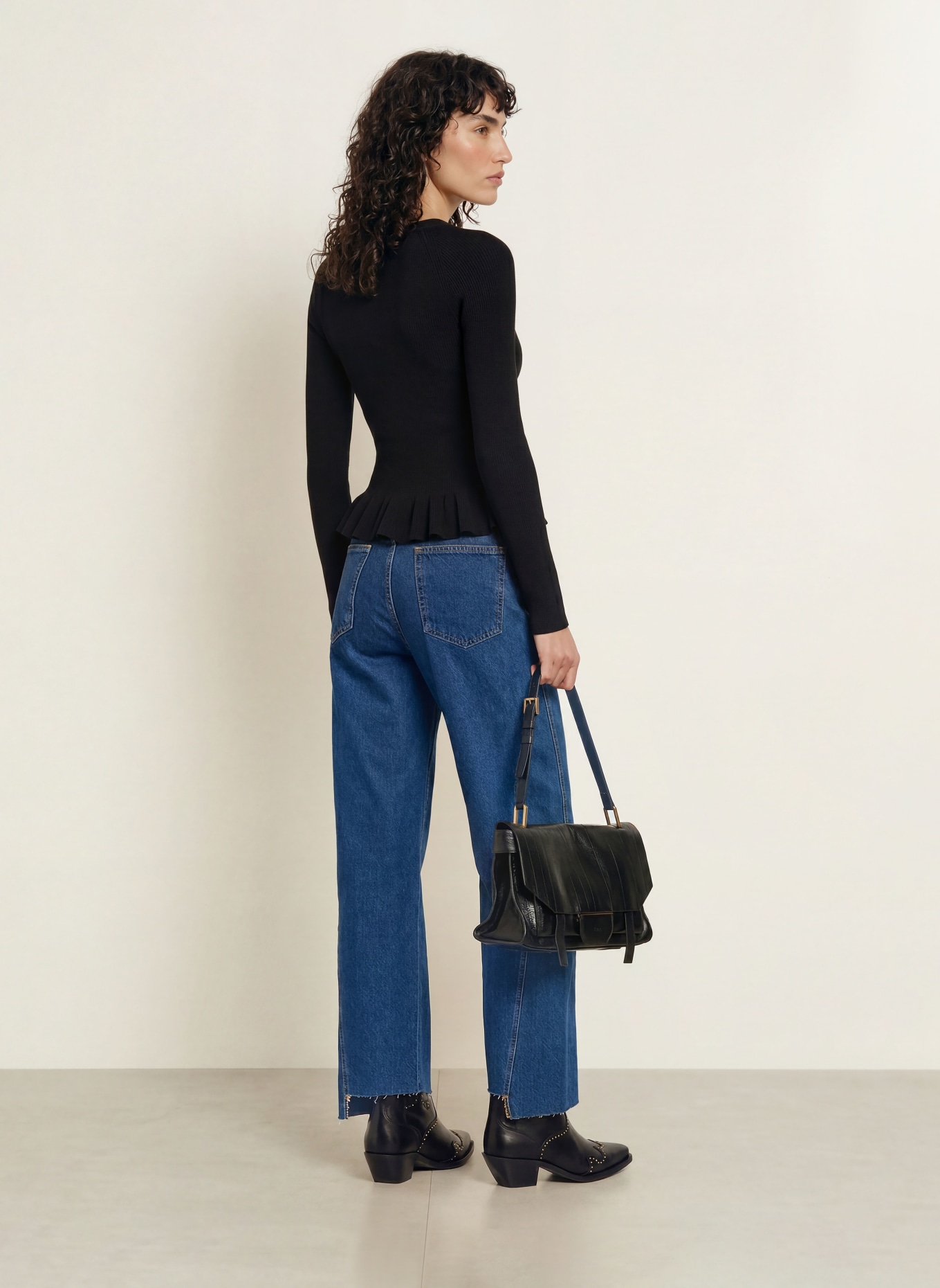 ALLSAINTS Trui JAS met ruches: ZWART