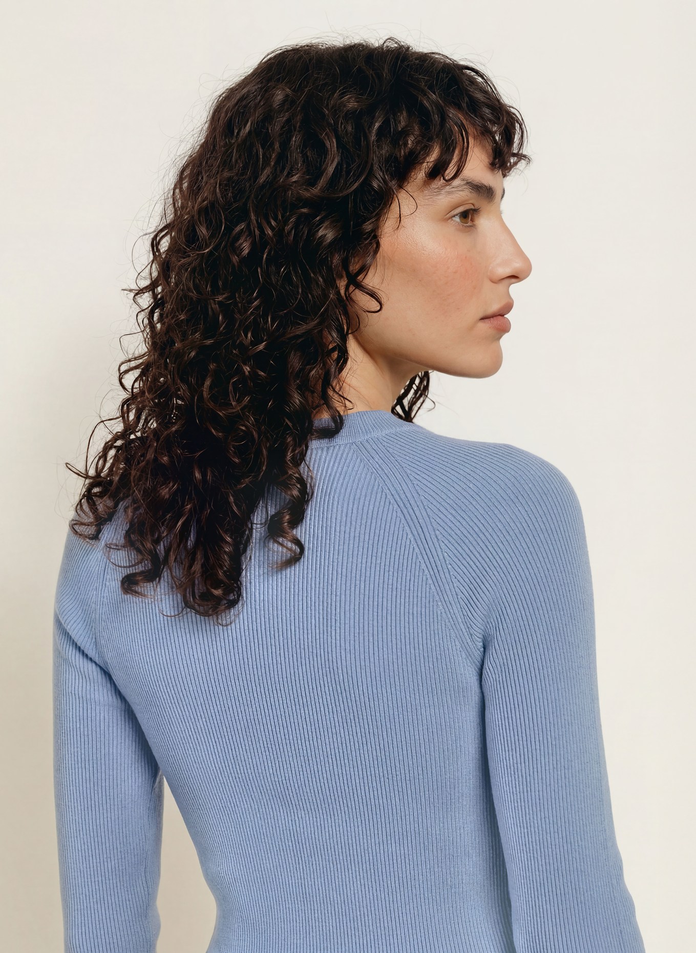 ALLSAINTS JAS Sweater with Ruffles: BLUE