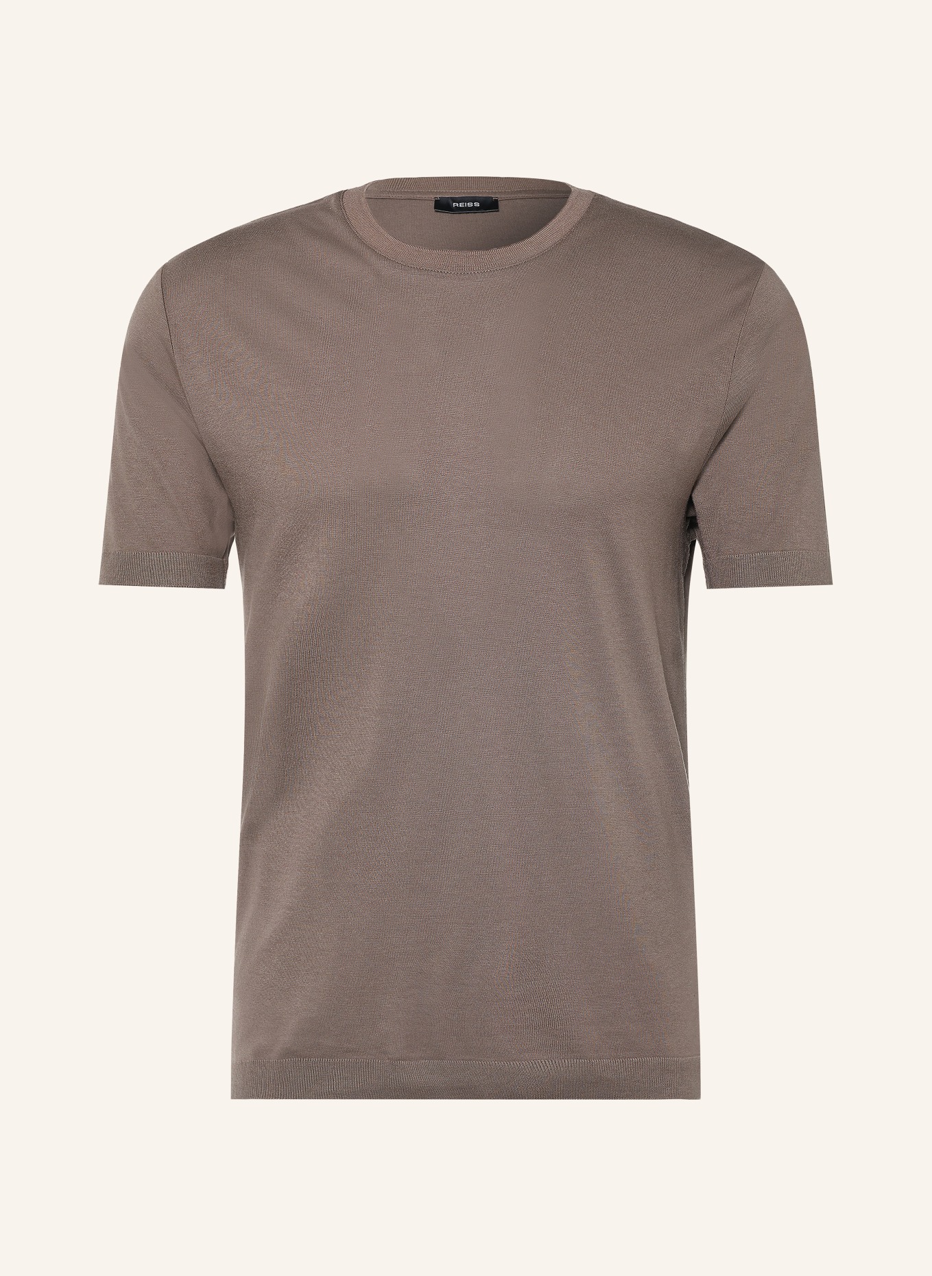 REISS Stickad tröja CHAD: BRUN