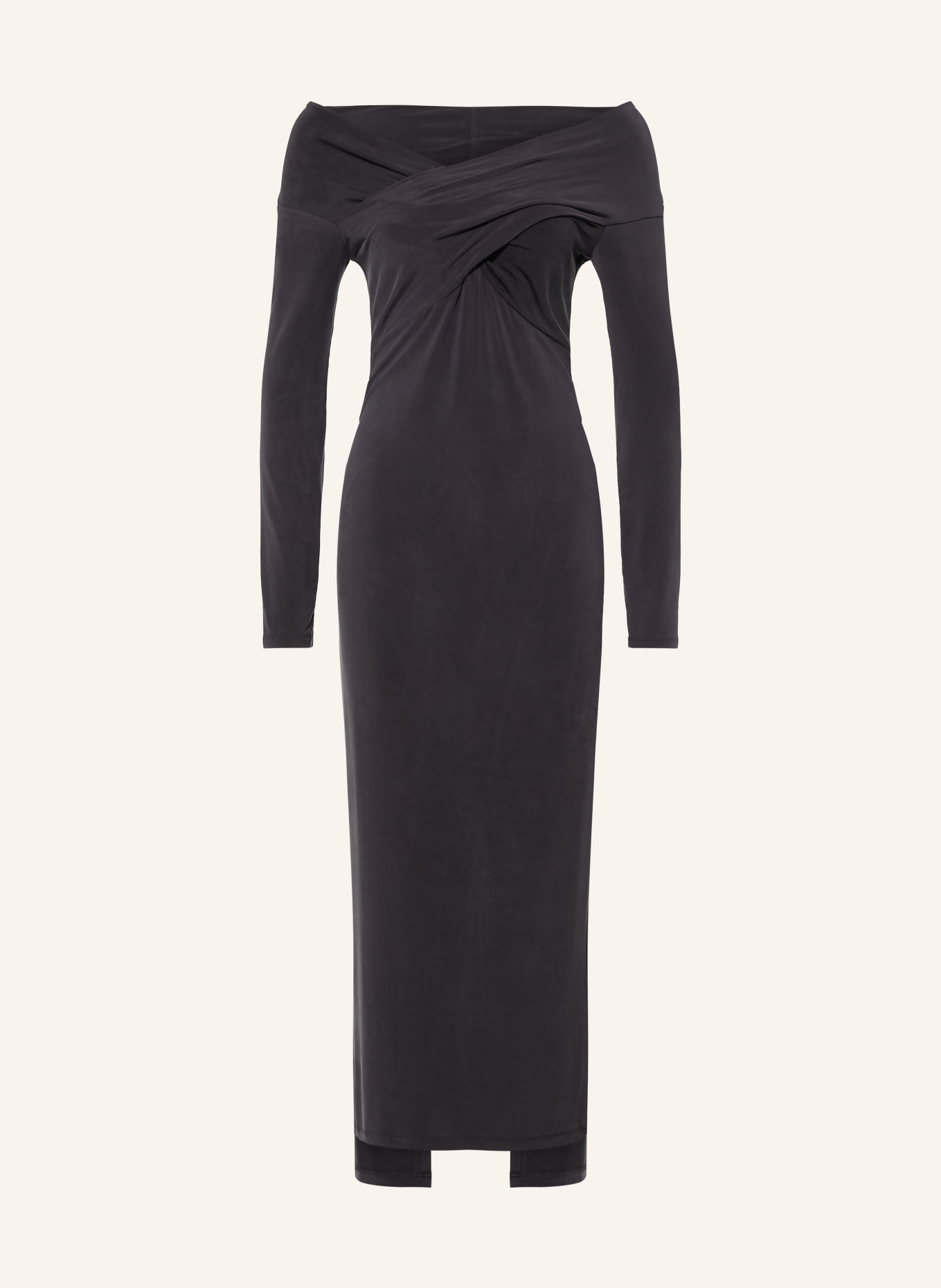 ALLSAINTS Robe en jersey DELTA: GRIS FONCÉ