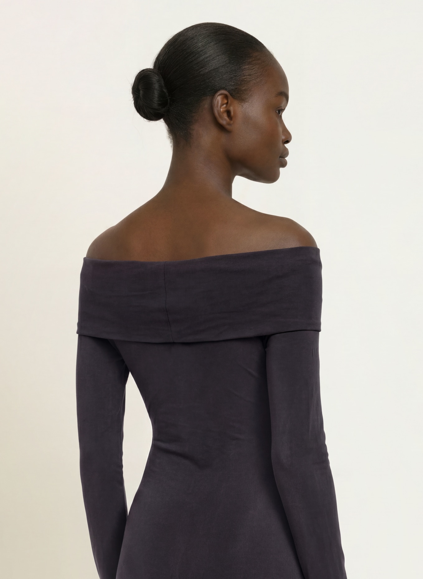 ALLSAINTS Robe en jersey DELTA: GRIS FONCÉ