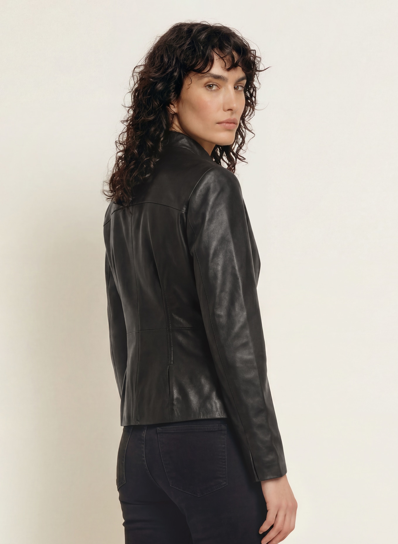 ALLSAINTS Veste en cuir CLO: NOIR