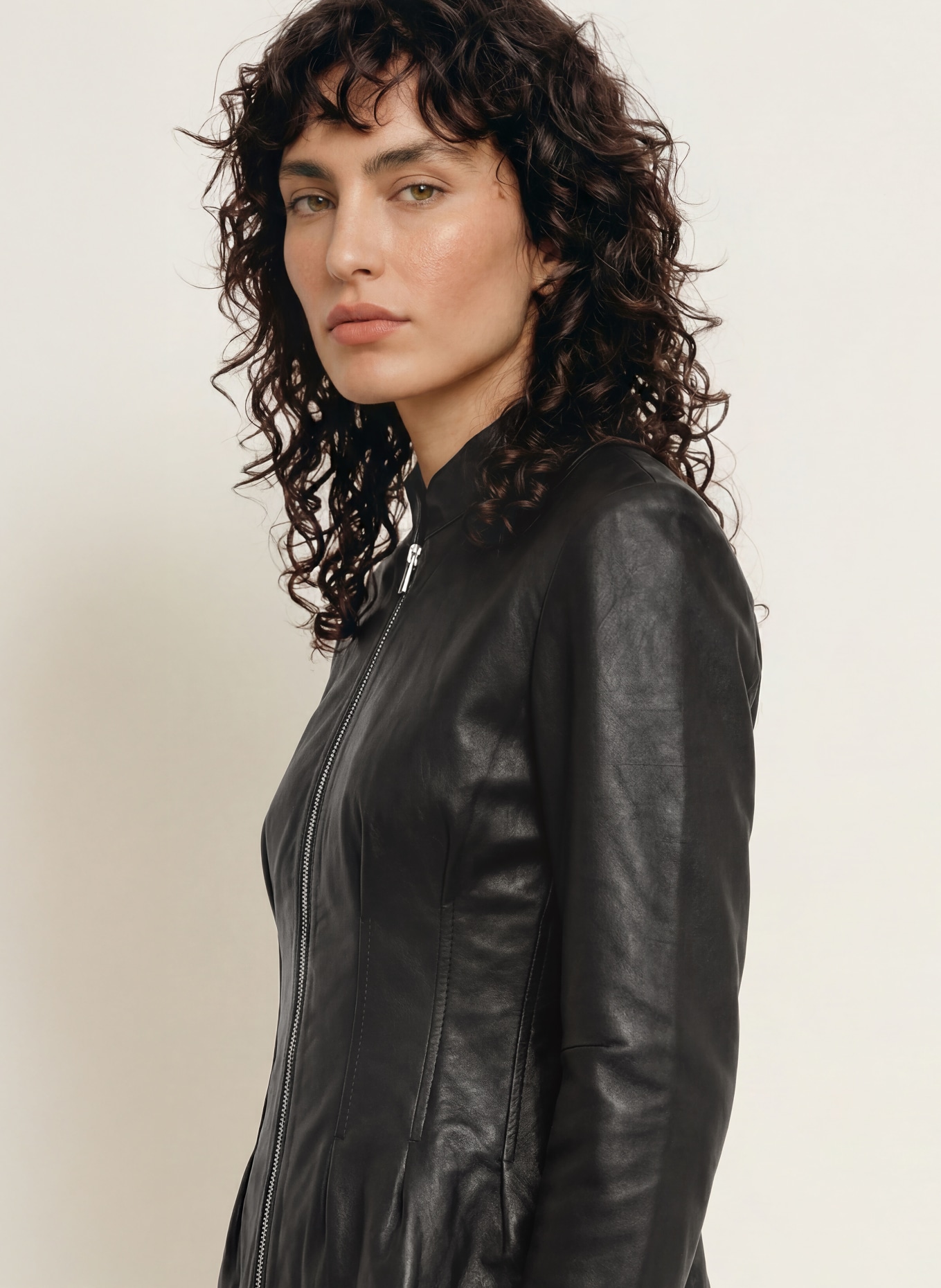 ALLSAINTS Veste en cuir CLO: NOIR