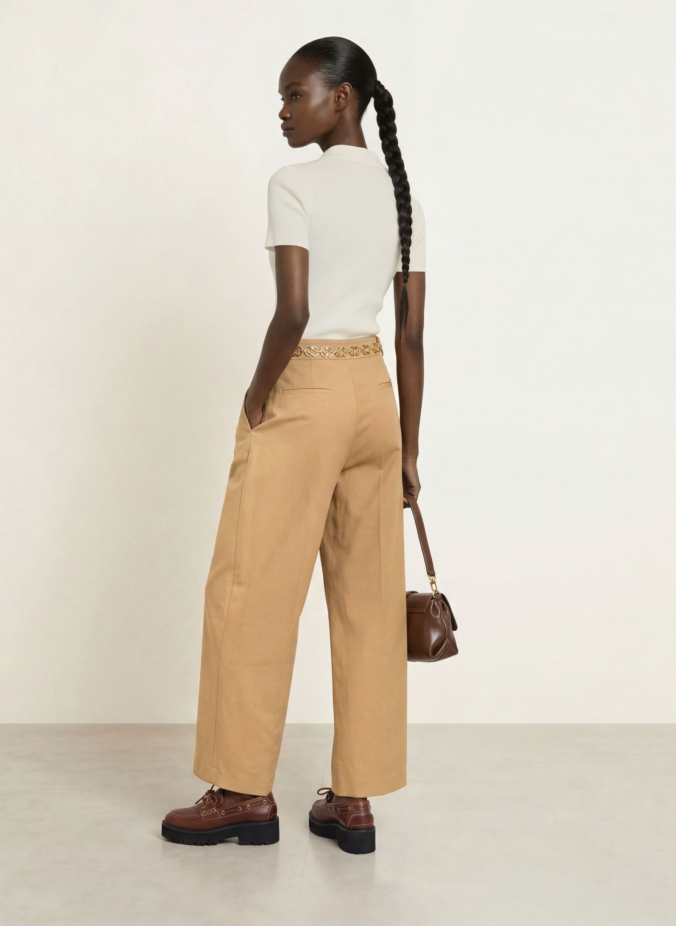 maje Strick-Poloshirt: ECRU