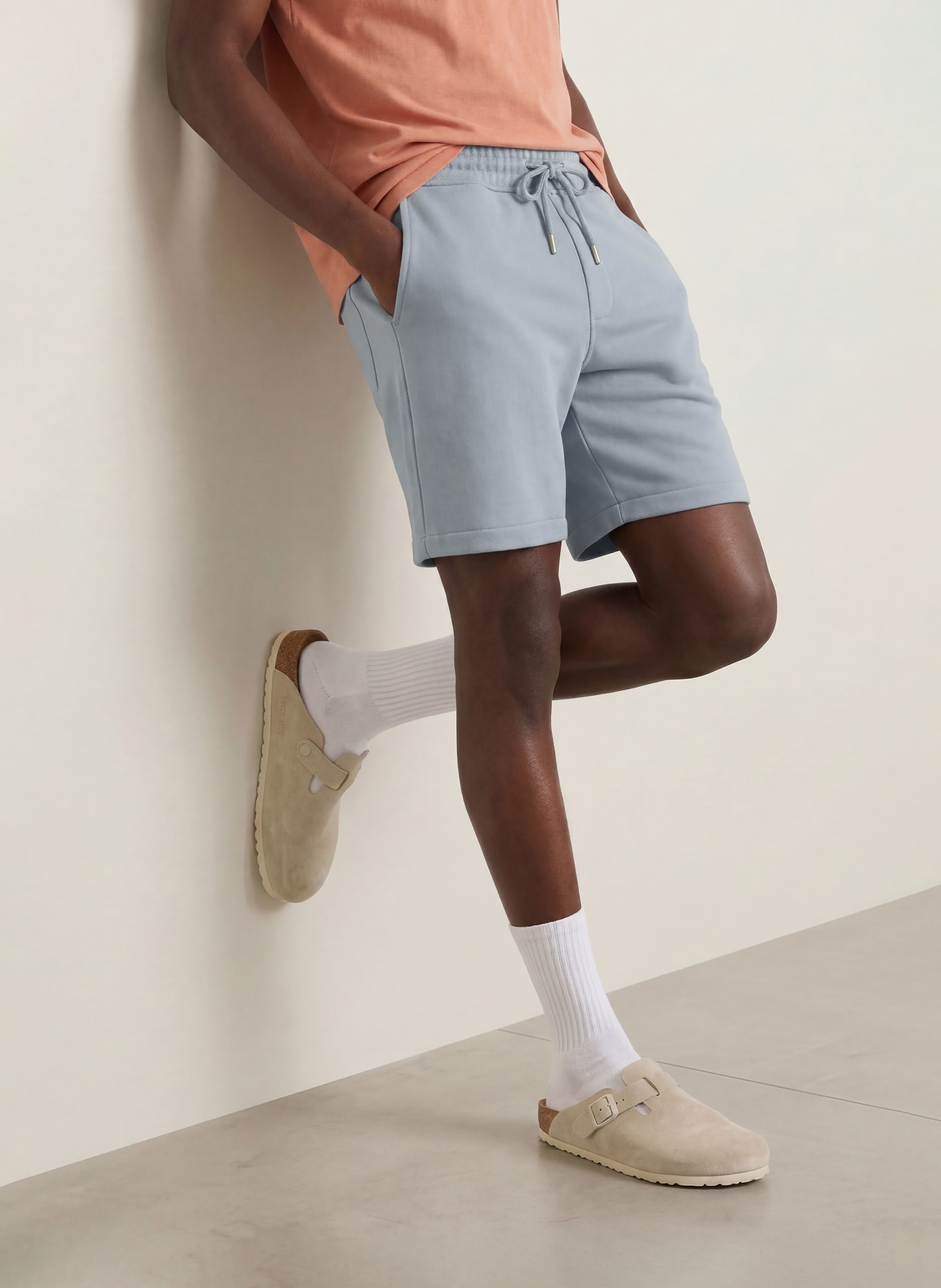 ALLSAINTS Sweatshorts ASHER: BLAUWGRIJS