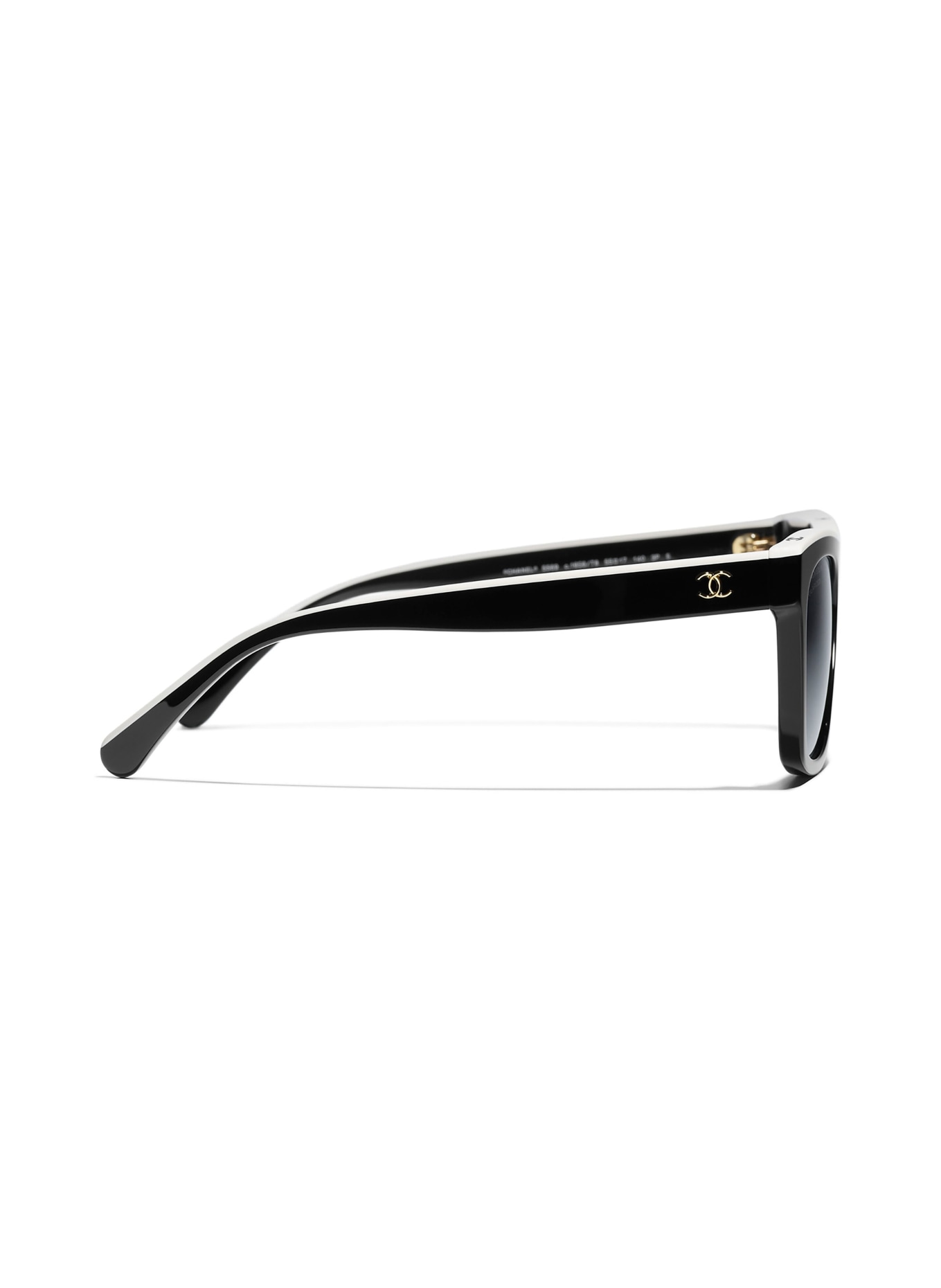 CHANEL Square Sunglasses: BLACK/ DARK GREY POLAR