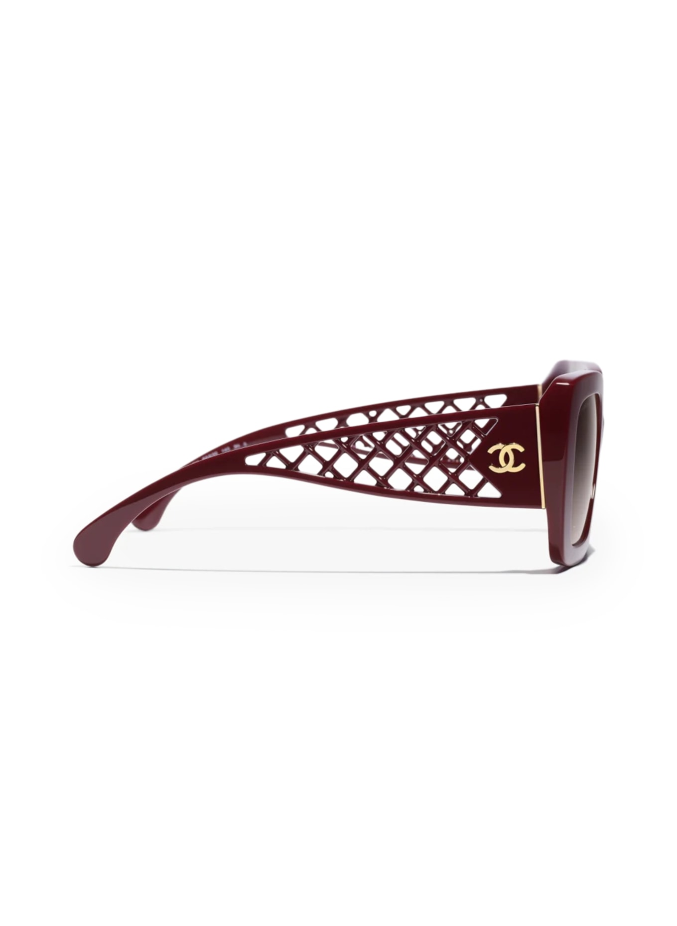 CHANEL Square Sunglasses: BORDEAUX/PINK GRADIENT GREY