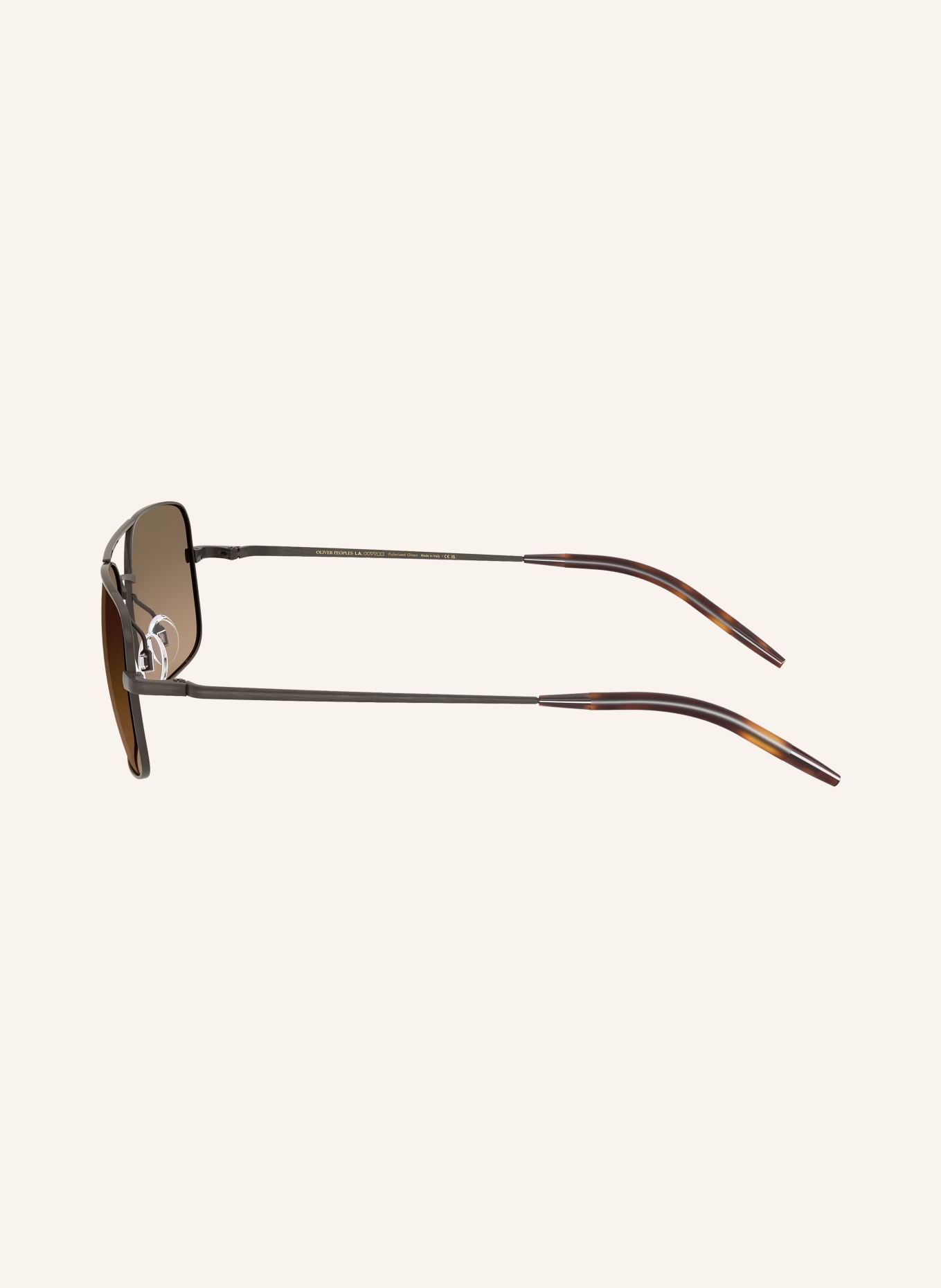 OLIVER PEOPLES Sonnenbrille OV1373S: SILBER/ BRAUN POLARISIERT