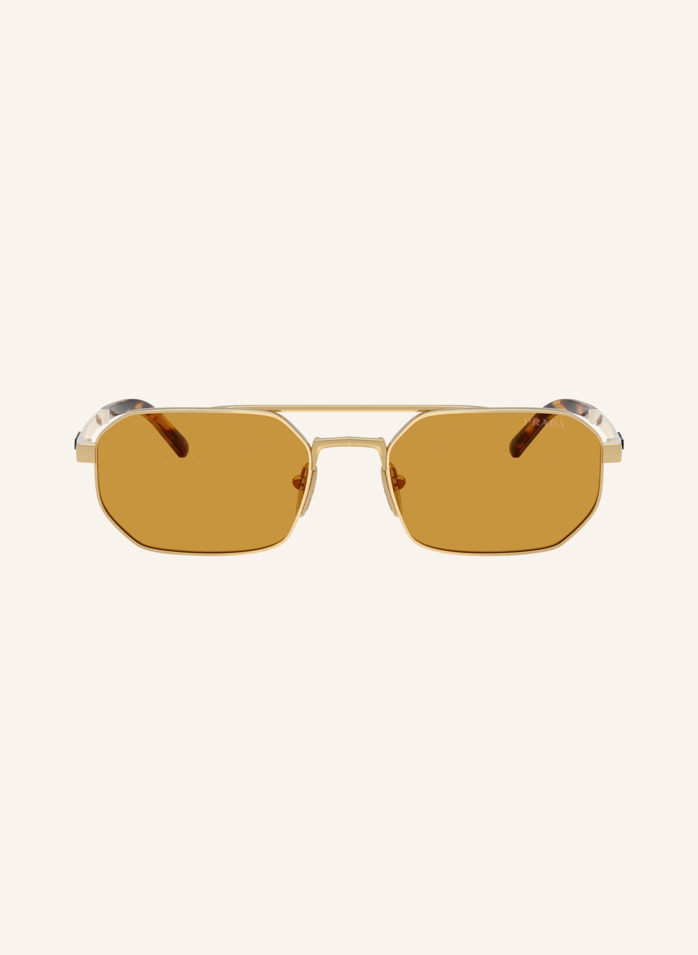PRADA Solglasögon PR D53S: SATIN GULD/ MÖRK HONUNG