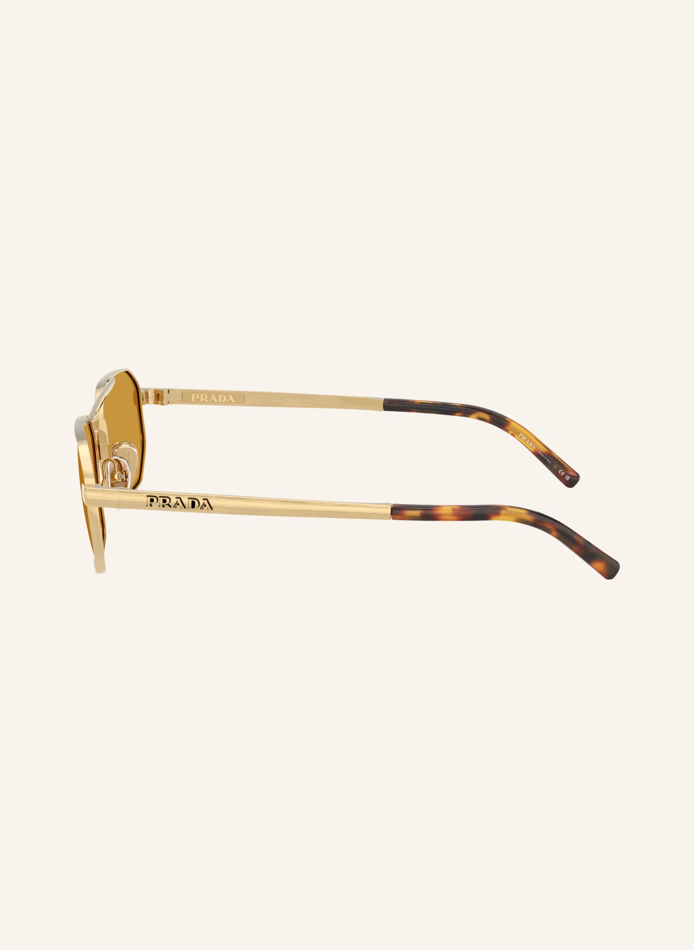 PRADA Solglasögon PR D53S: SATIN GULD/ MÖRK HONUNG