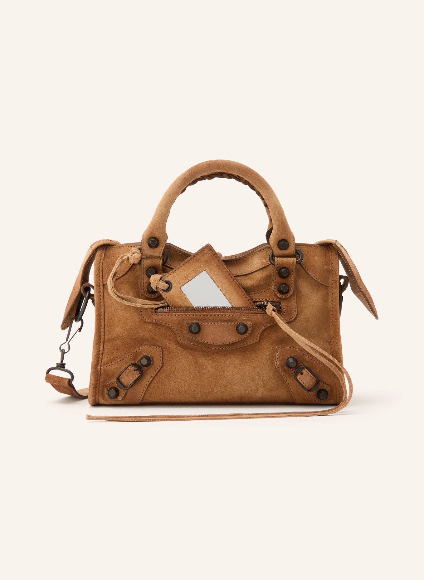 BALENCIAGA Handtasche LE CITY MINI: BRAUN / PLATIN / GOLD