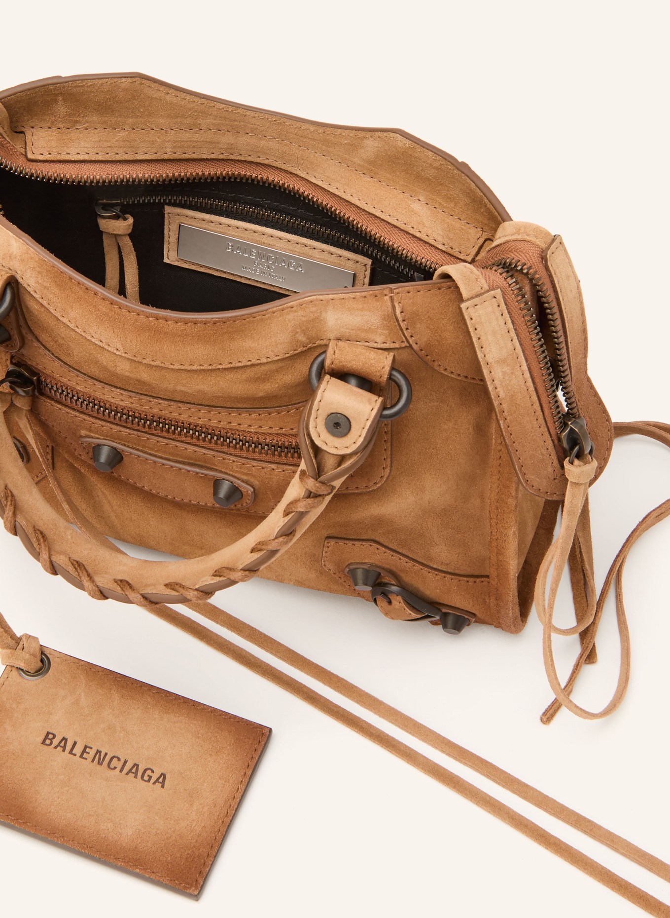 BALENCIAGA Handtasche LE CITY MINI: BRAUN / PLATIN / GOLD