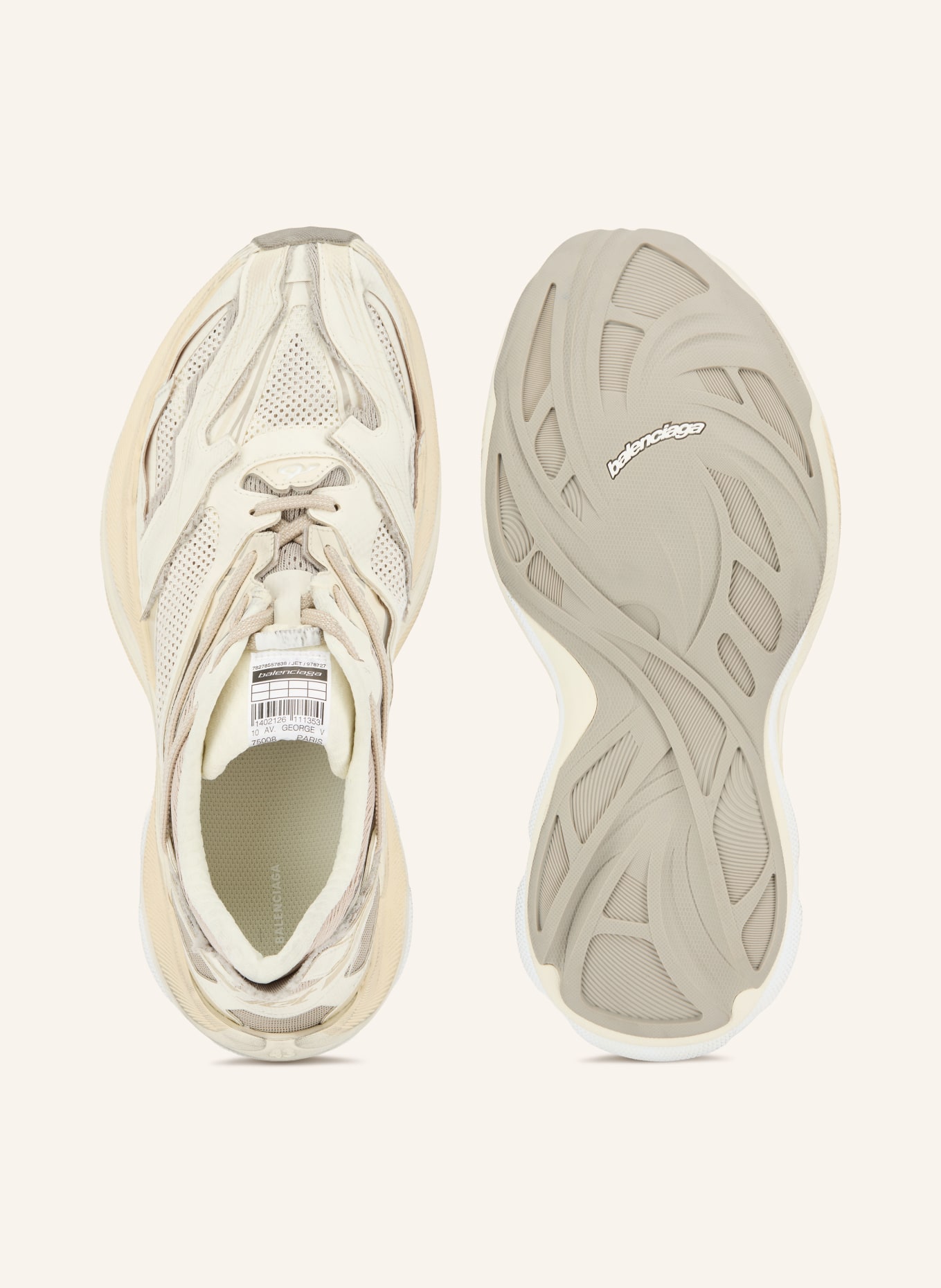 BALENCIAGA Sneaker JET: ECRU / HELLBRAUN / BEIGE