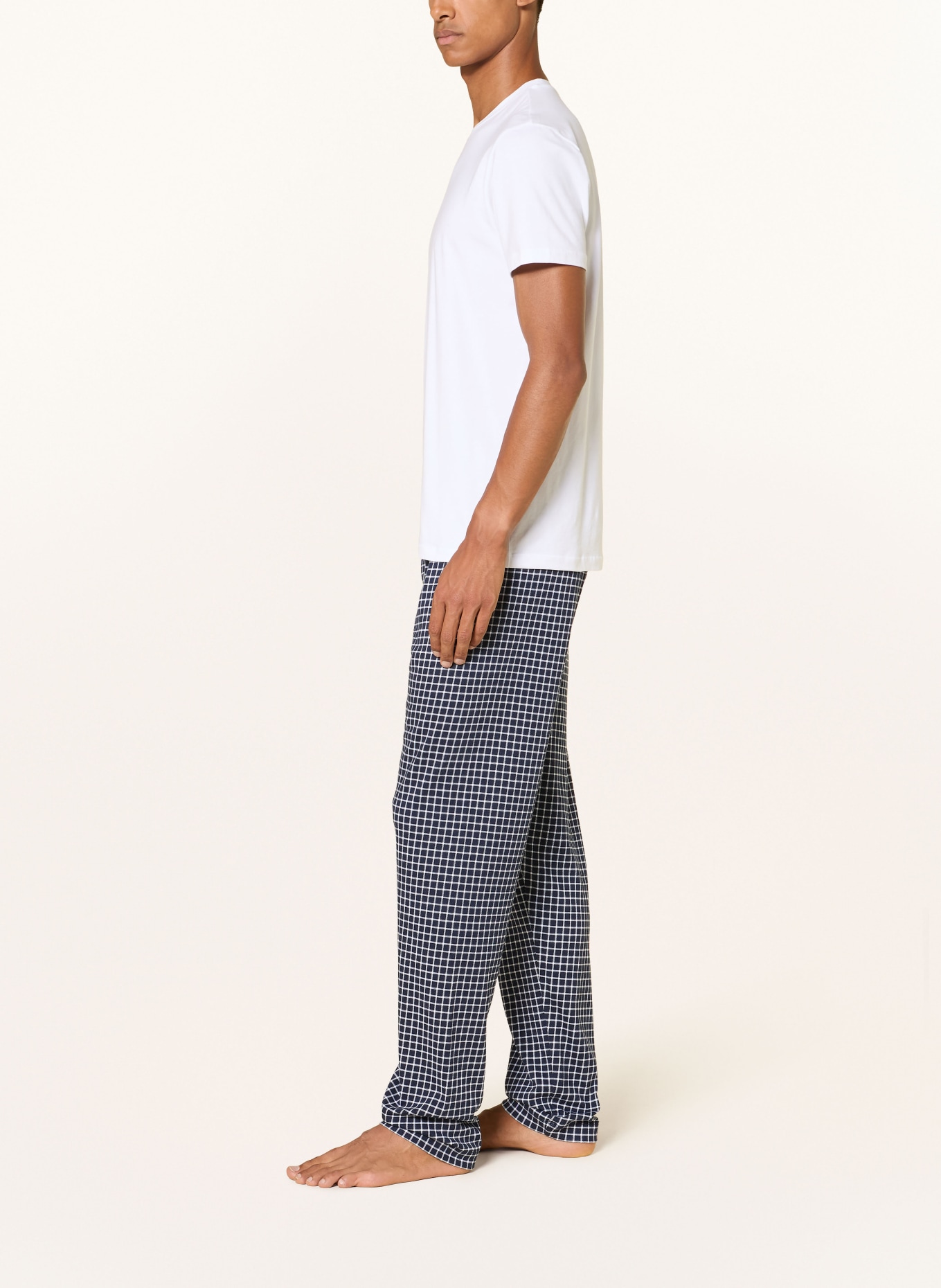 mey Pyjamabroeken uit de WHITE CHECK-serie: DONKERBLAUW / WIT