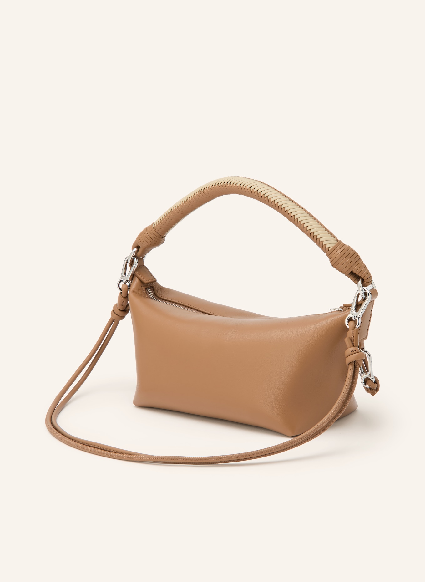 LOEWE Schultertasche CALA MINI: HELLBRAUN / SILBER / BEIGE