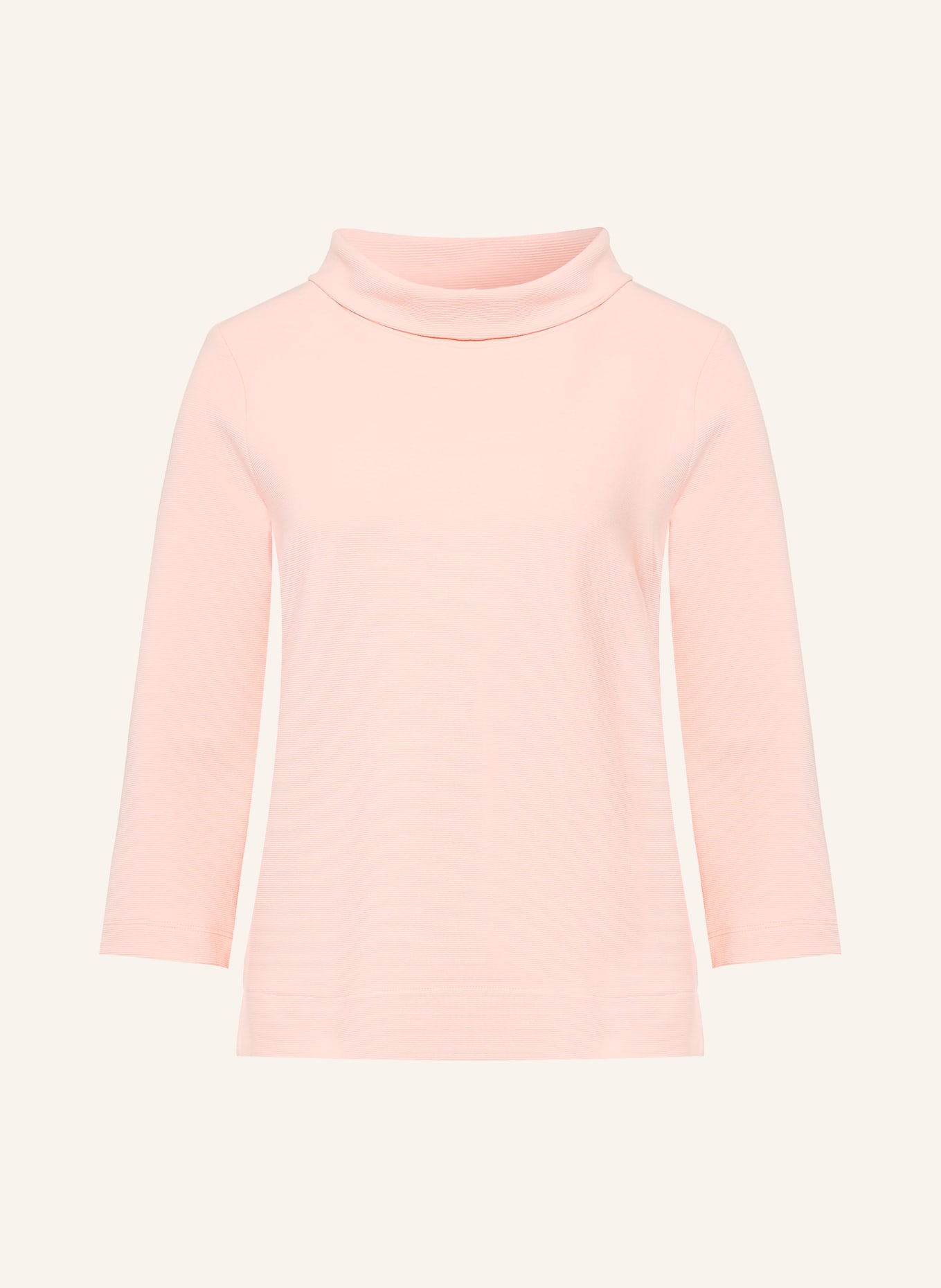 HOBBS BETSY turtleneck top with 3/4 sleeves: LIGHT PINK