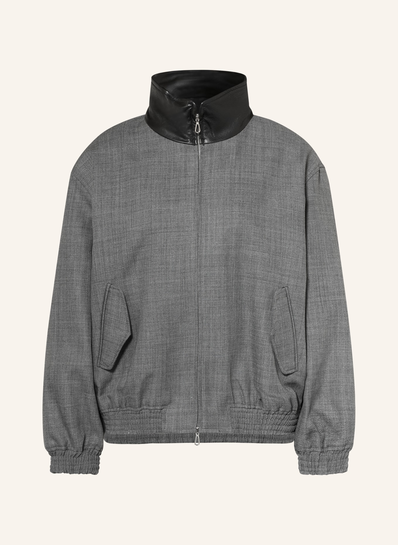 SANDRO Blouson: GRAU / SCHWARZ
