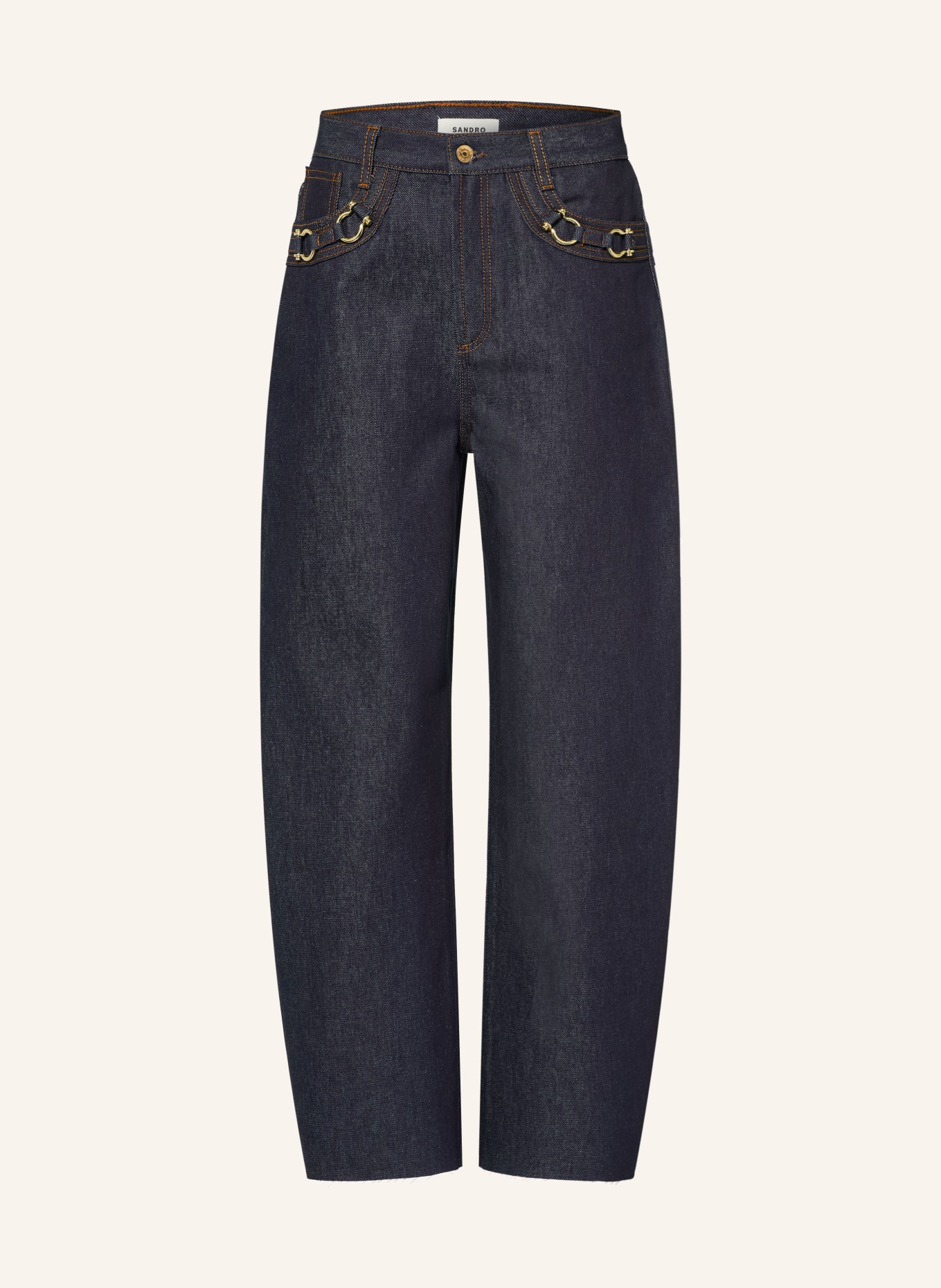SANDRO Jeansy typu barrel: 4785 BLUE JEAN