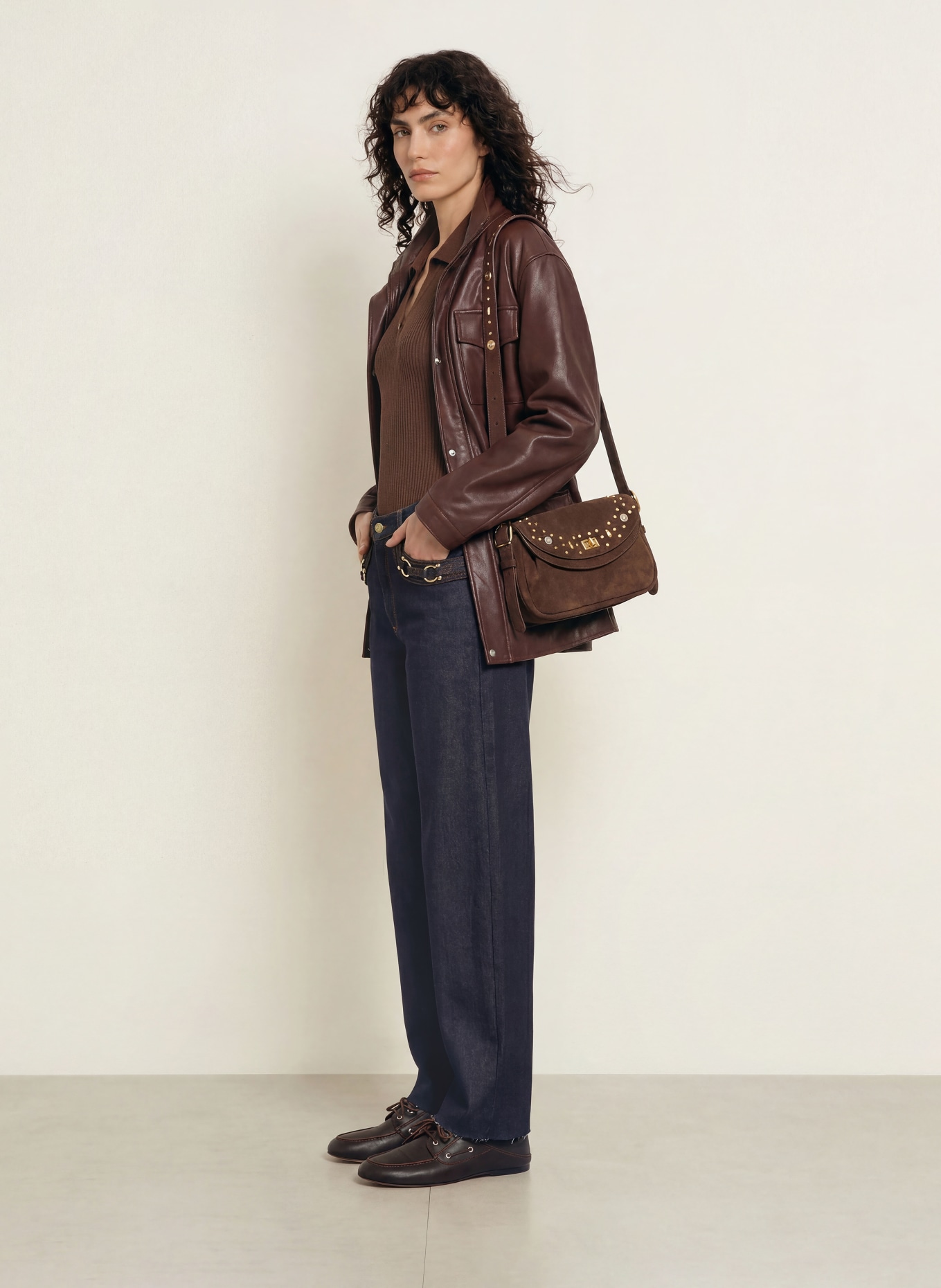 SANDRO Jeansy typu barrel: 4785 BLUE JEAN