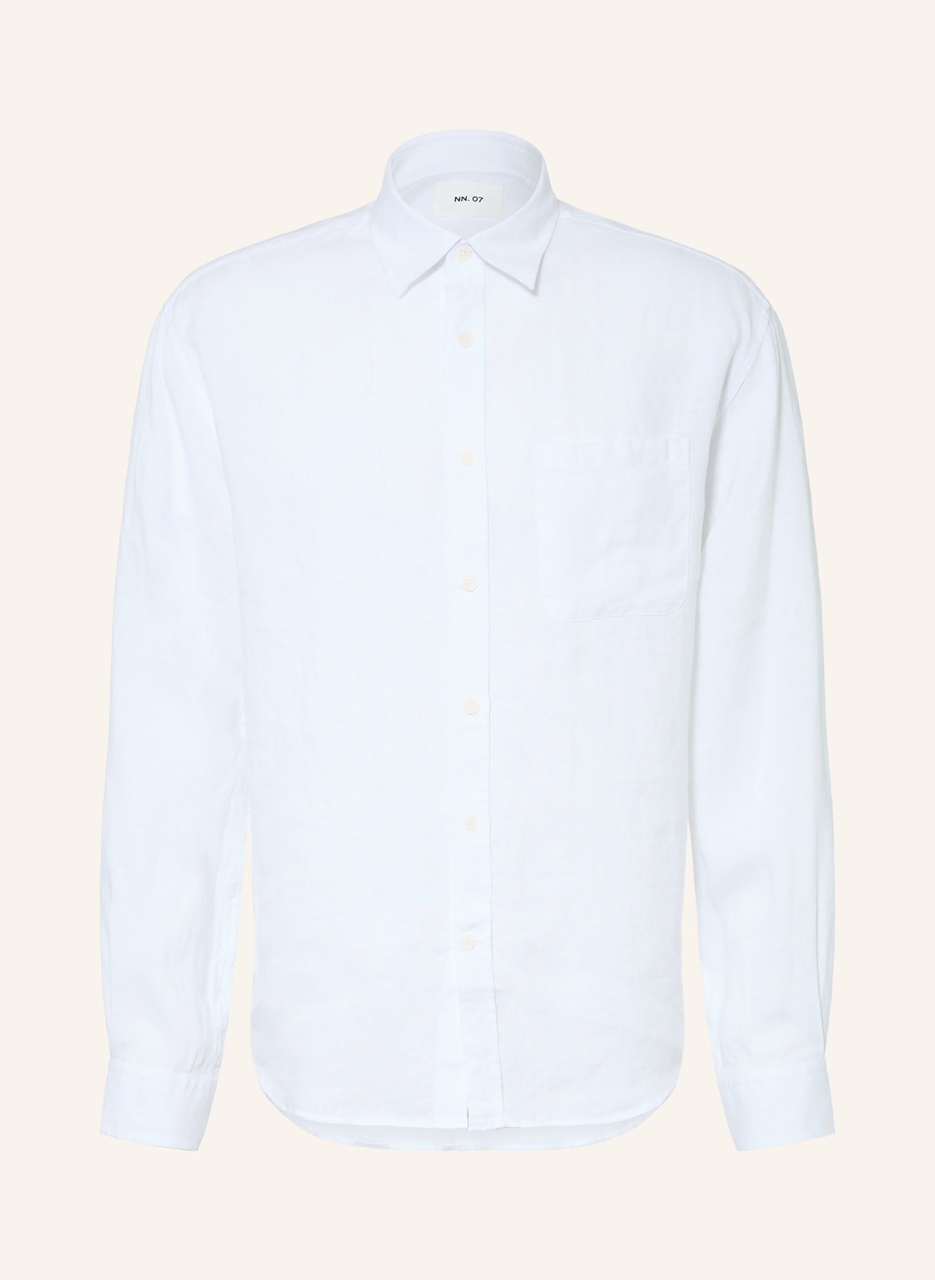 NN.07 Linnen overhemd DINO Comfort Fit: WIT