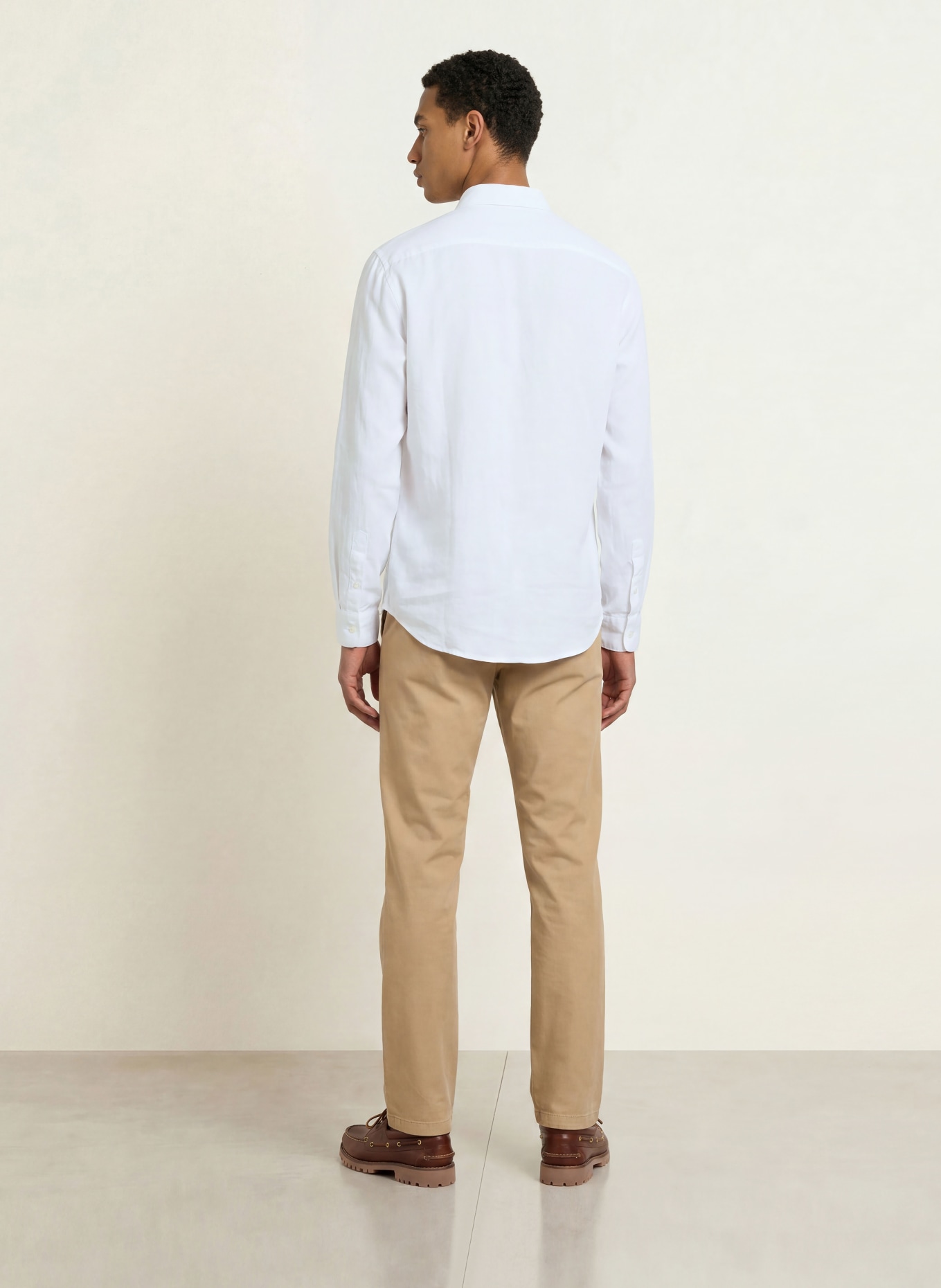 NN.07 Linnen overhemd DINO Comfort Fit: WIT