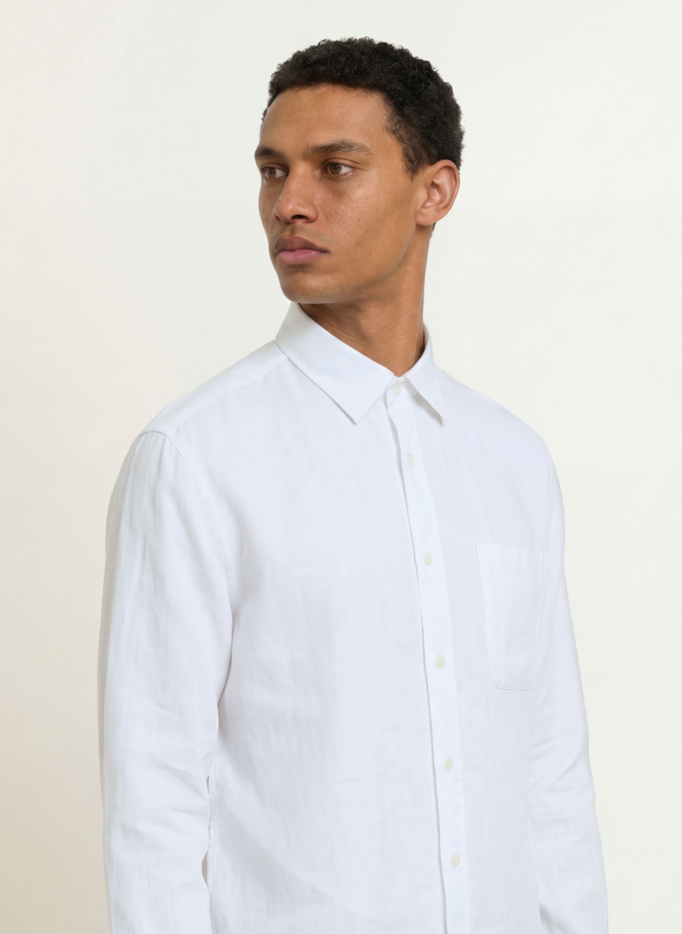 NN.07 Linnen overhemd DINO Comfort Fit: WIT