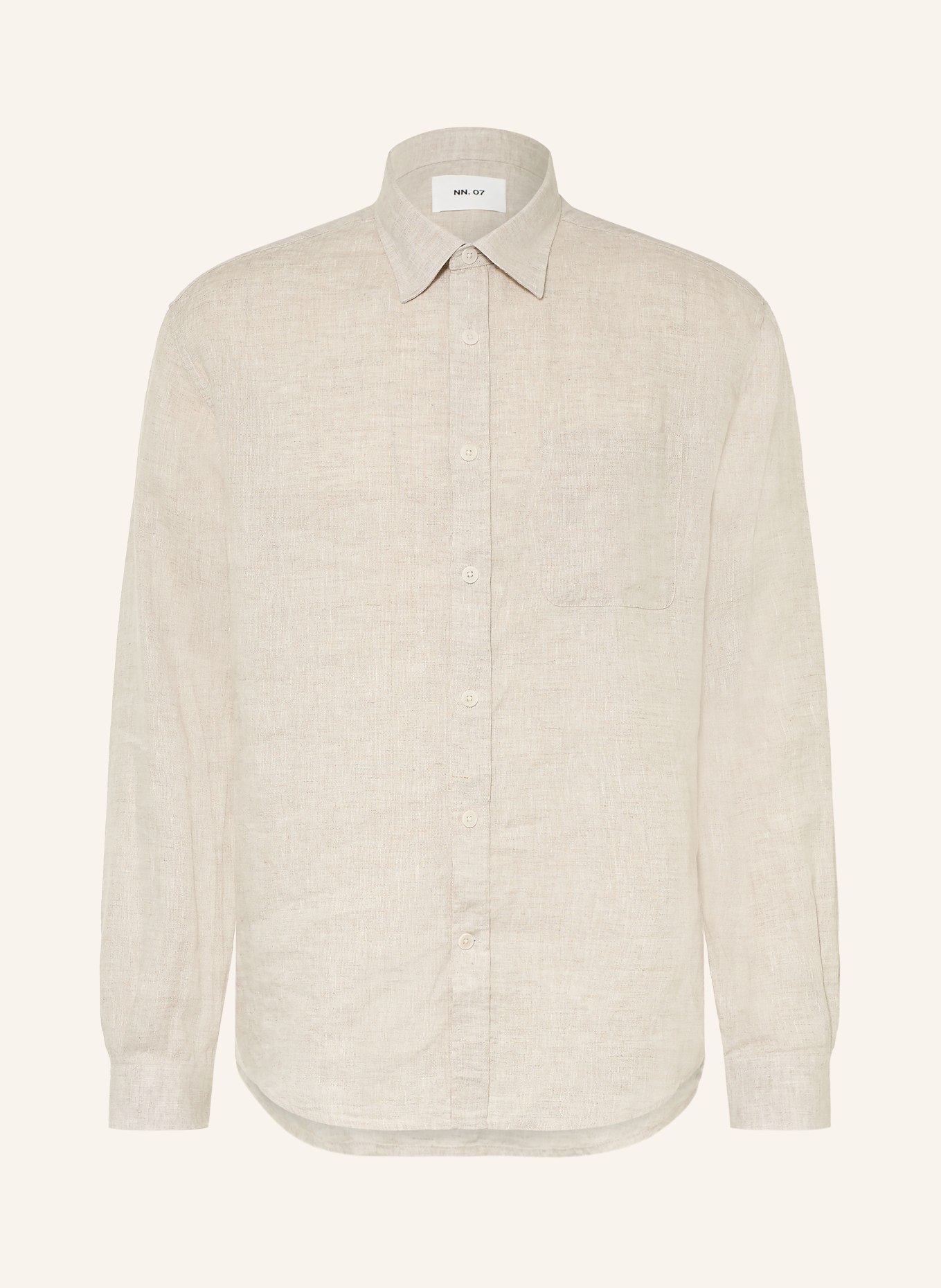 NN.07 Leinenhemd DINO Comfort Fit: BEIGE