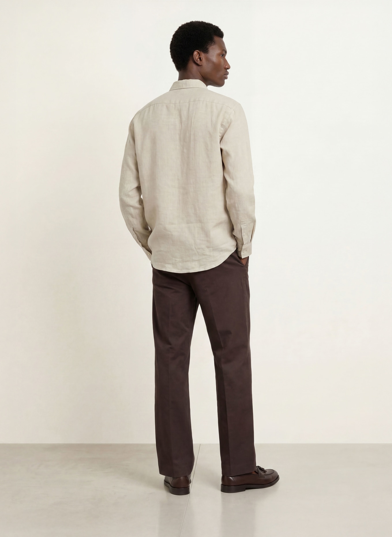 NN.07 Leinenhemd DINO Comfort Fit: BEIGE