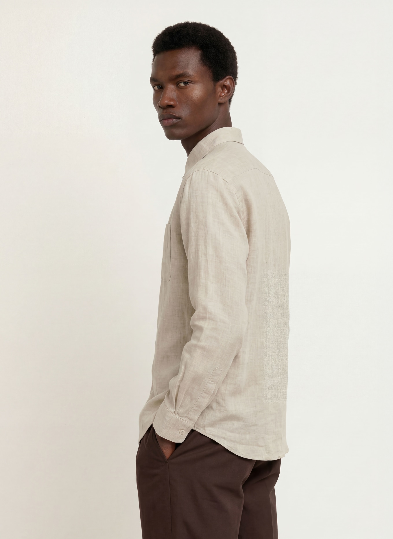 NN.07 Leinenhemd DINO Comfort Fit: BEIGE