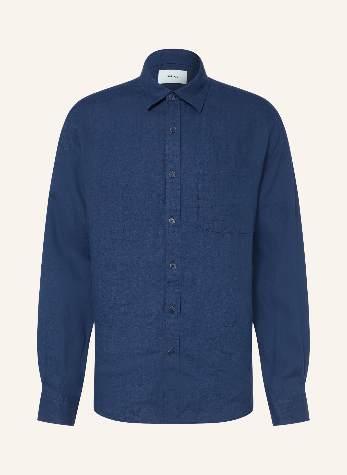 NN.07 Leinenhemd DINO Comfort Fit: DUNKELBLAU