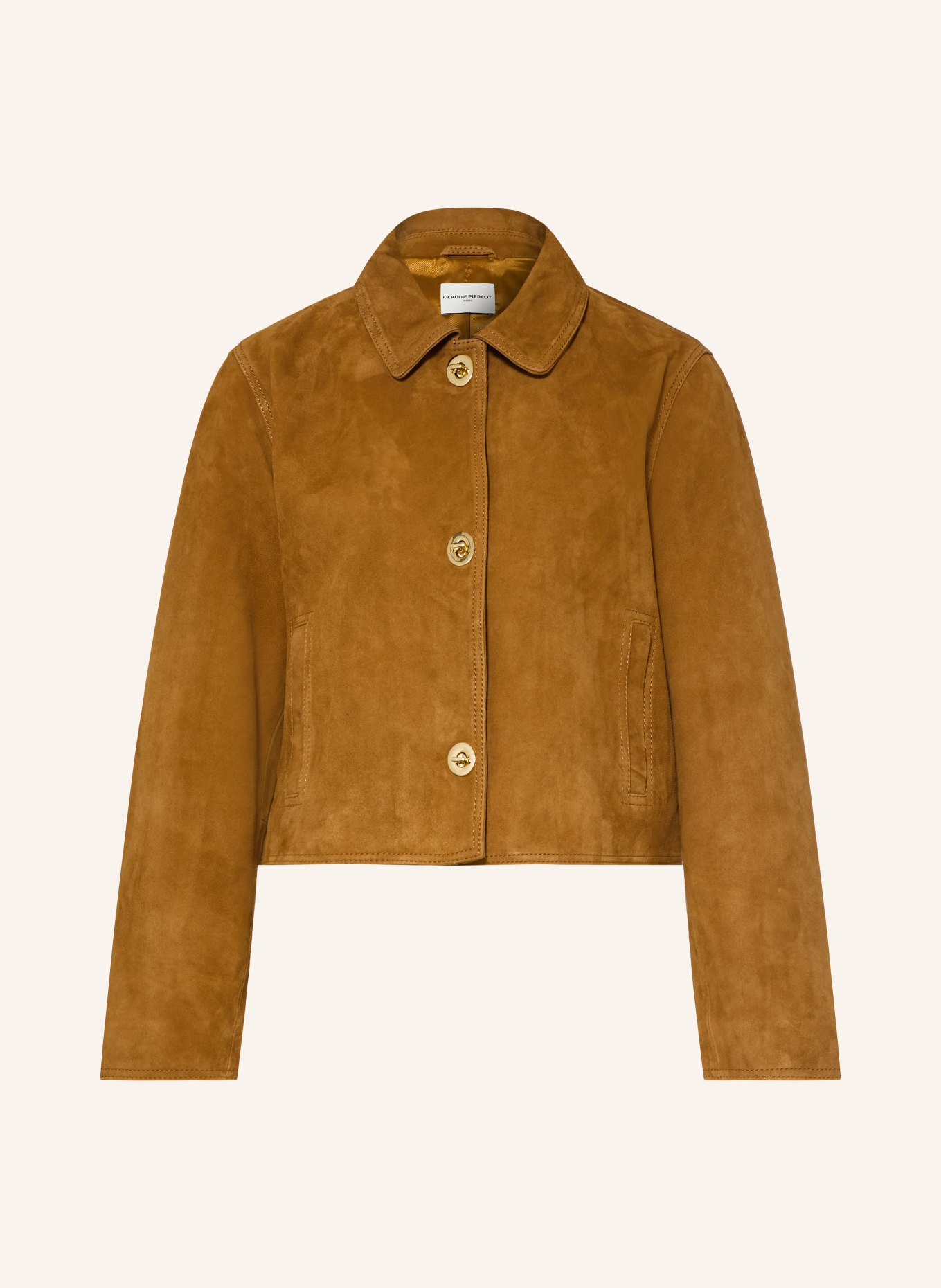 CLAUDIE PIERLOT Lederjacke: COGNAC